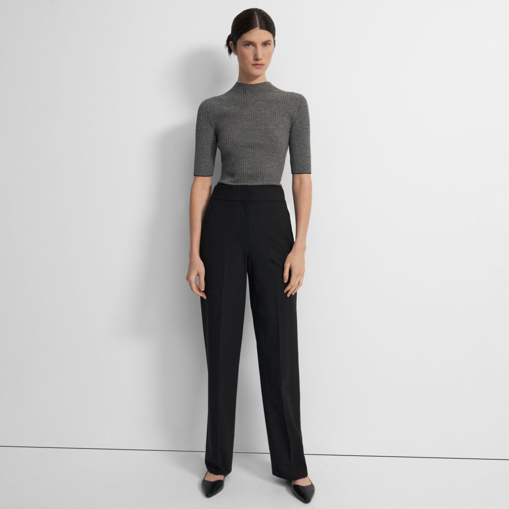 Wool trousers Theory Black size 8 US in Wool - 40743351