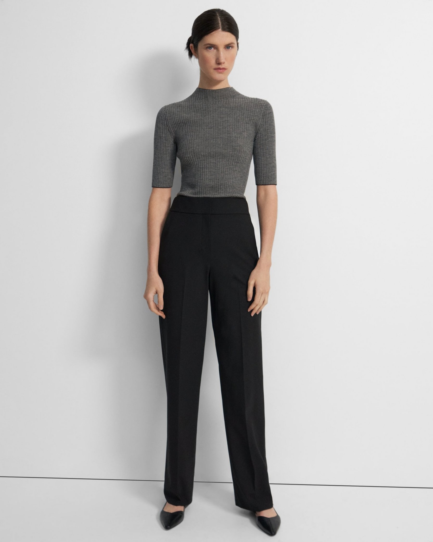 Theory High-Waisted Pant in Good Wool