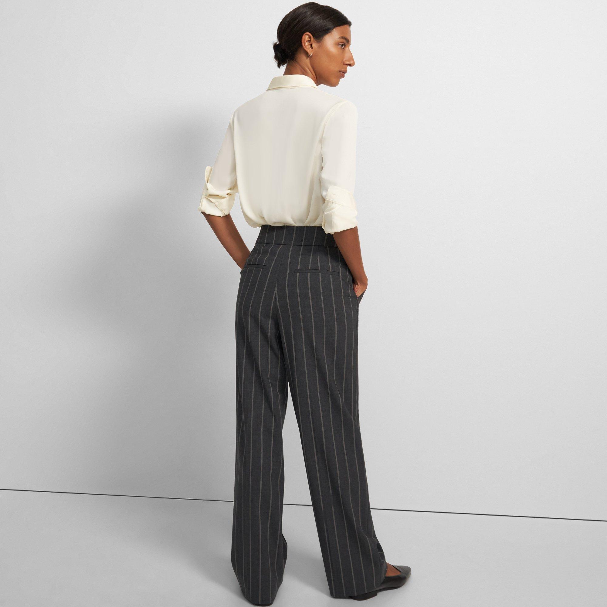 Honet - Striped Straight Leg Dress Pants