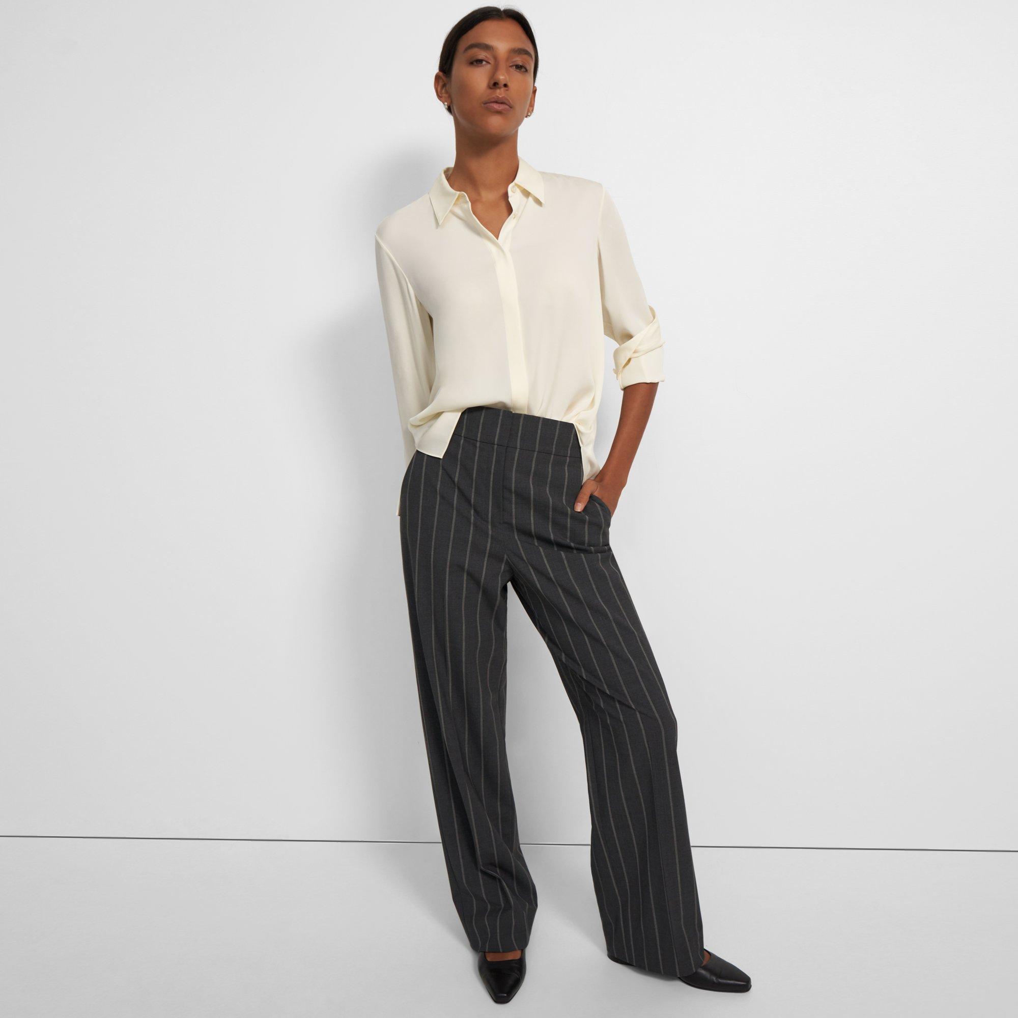 Honet - Striped Straight Leg Dress Pants