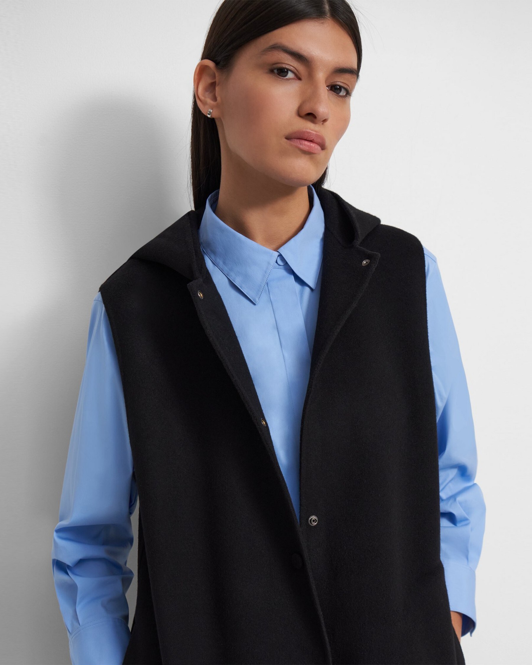 Clairene Vest in Double-Face Wool-Cashmere