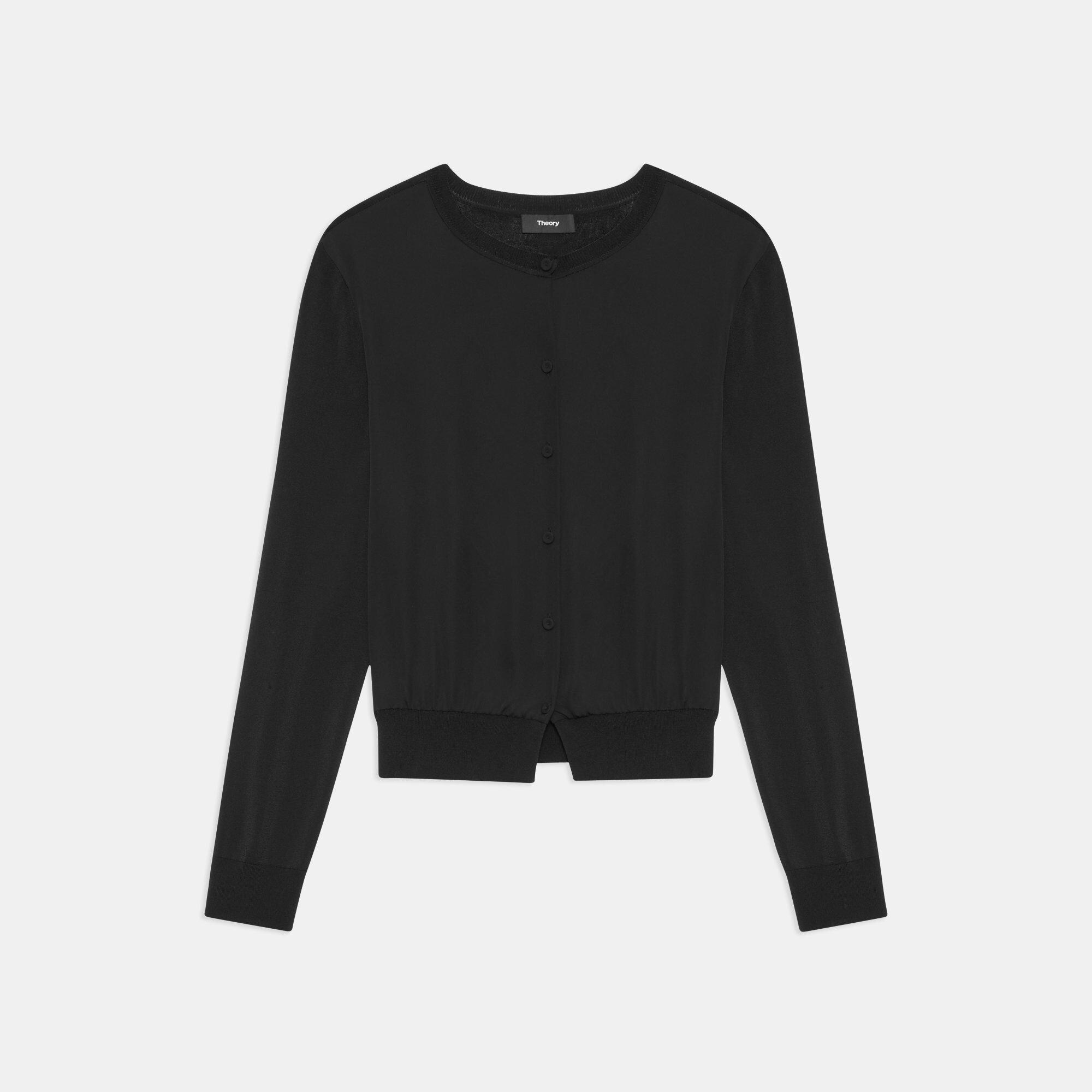 Shrunken Cardigan in Silk