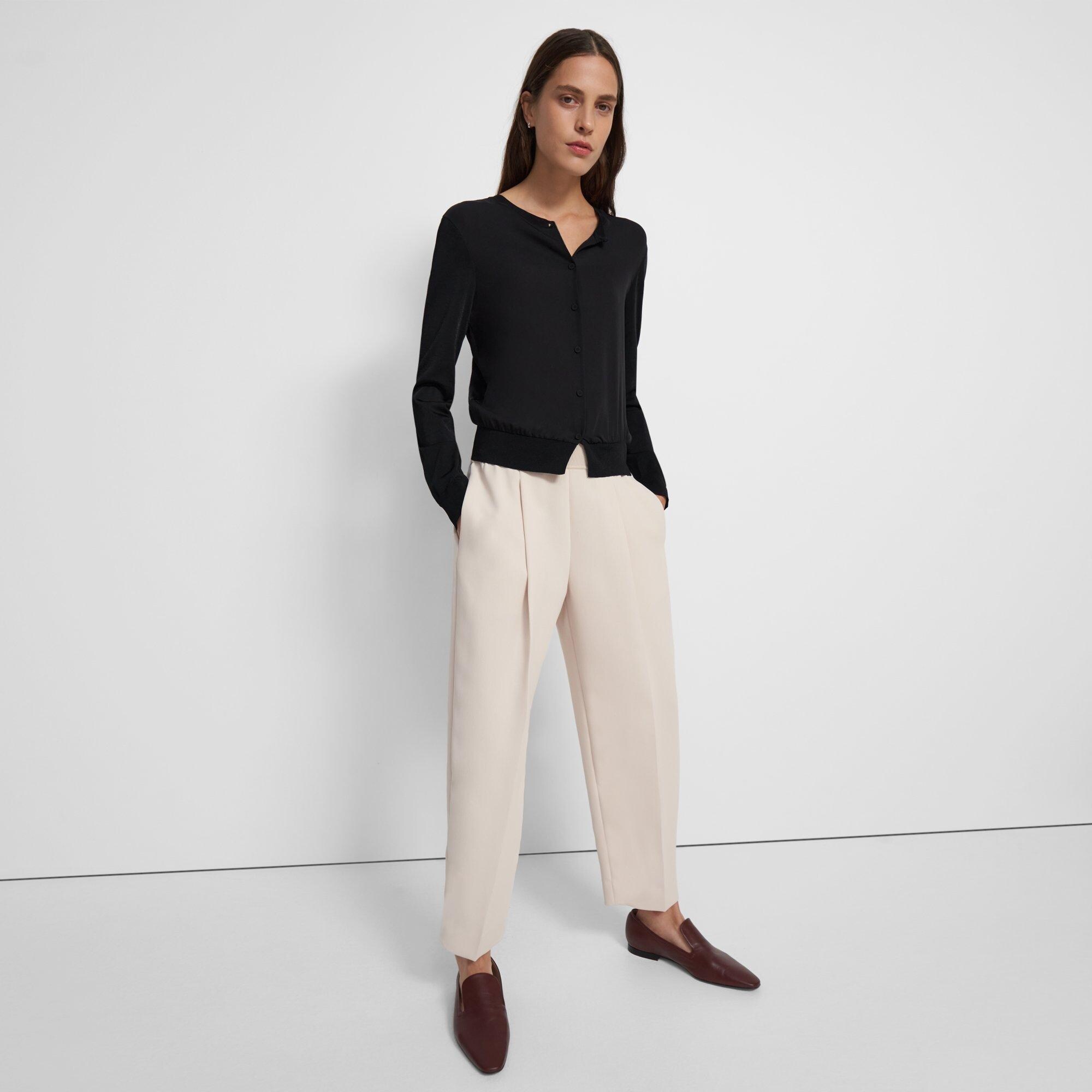 Shrunken Cardigan in Silk
