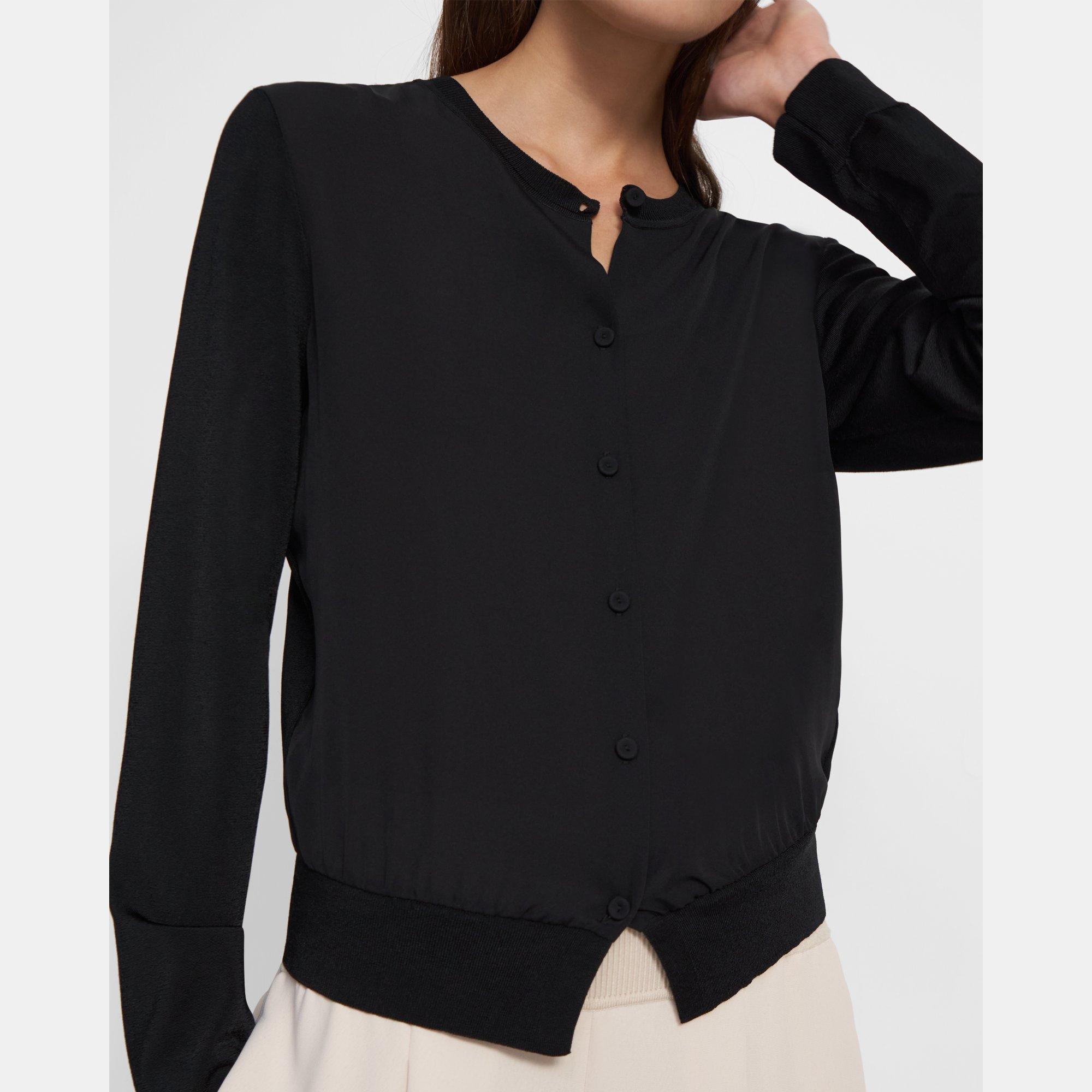 Shrunken Cardigan in Silk