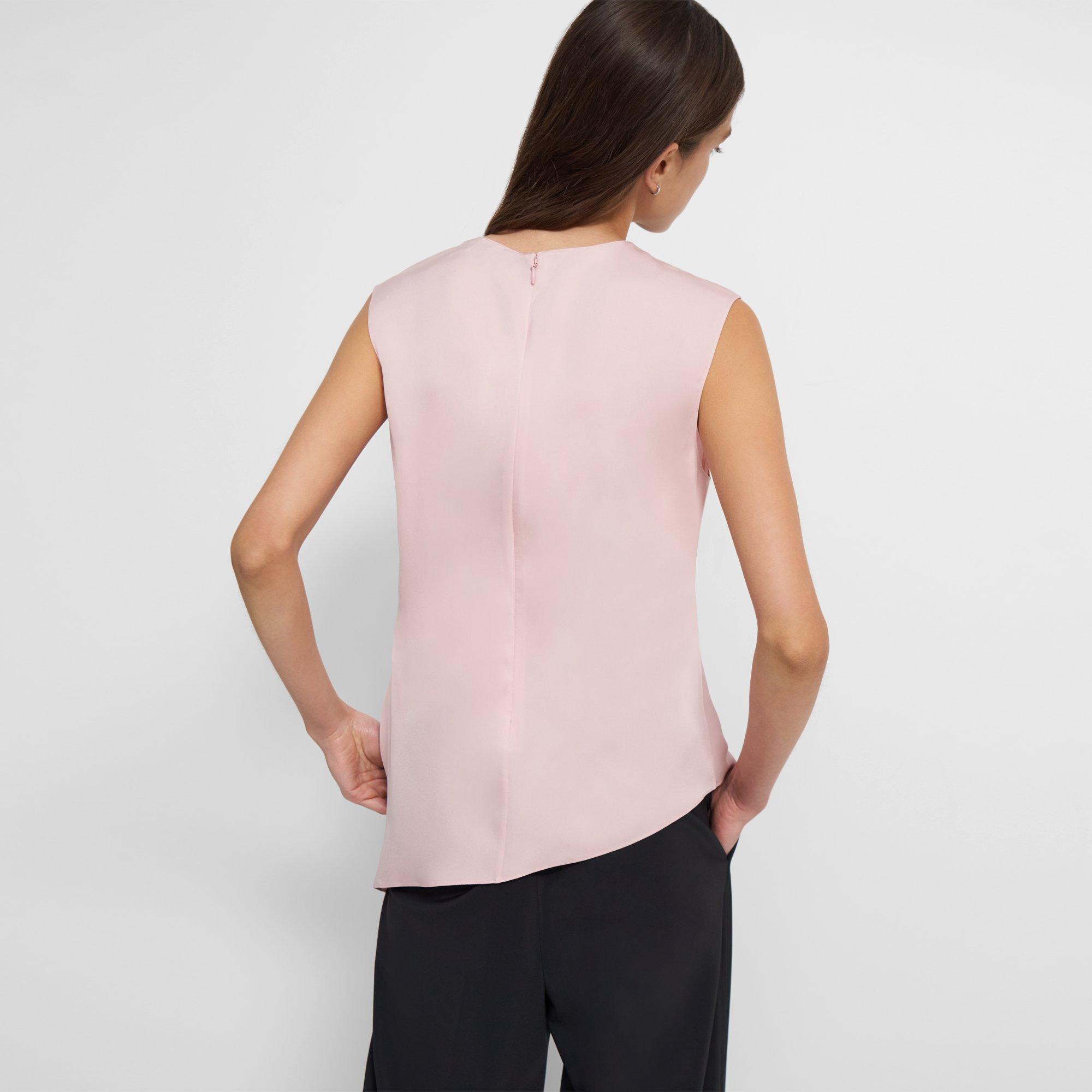 Sleeveless Twist Top in Silk Georgette