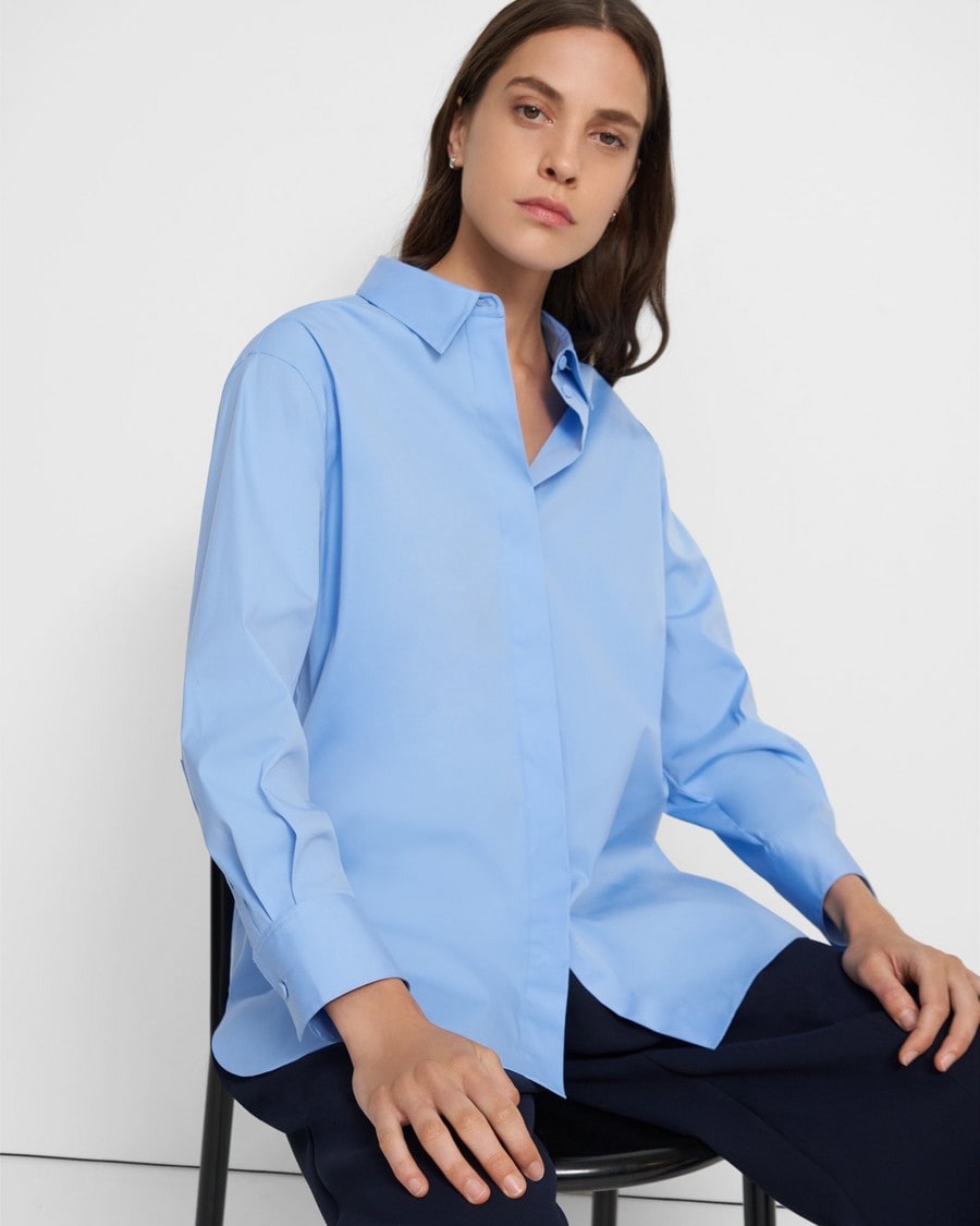 Button-Up Shirt in Good Cotton
