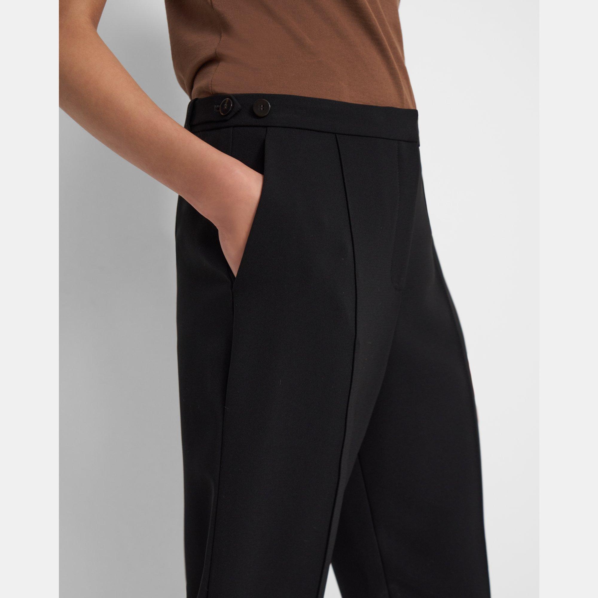 Crepe Waist-Tab Pant | Theory