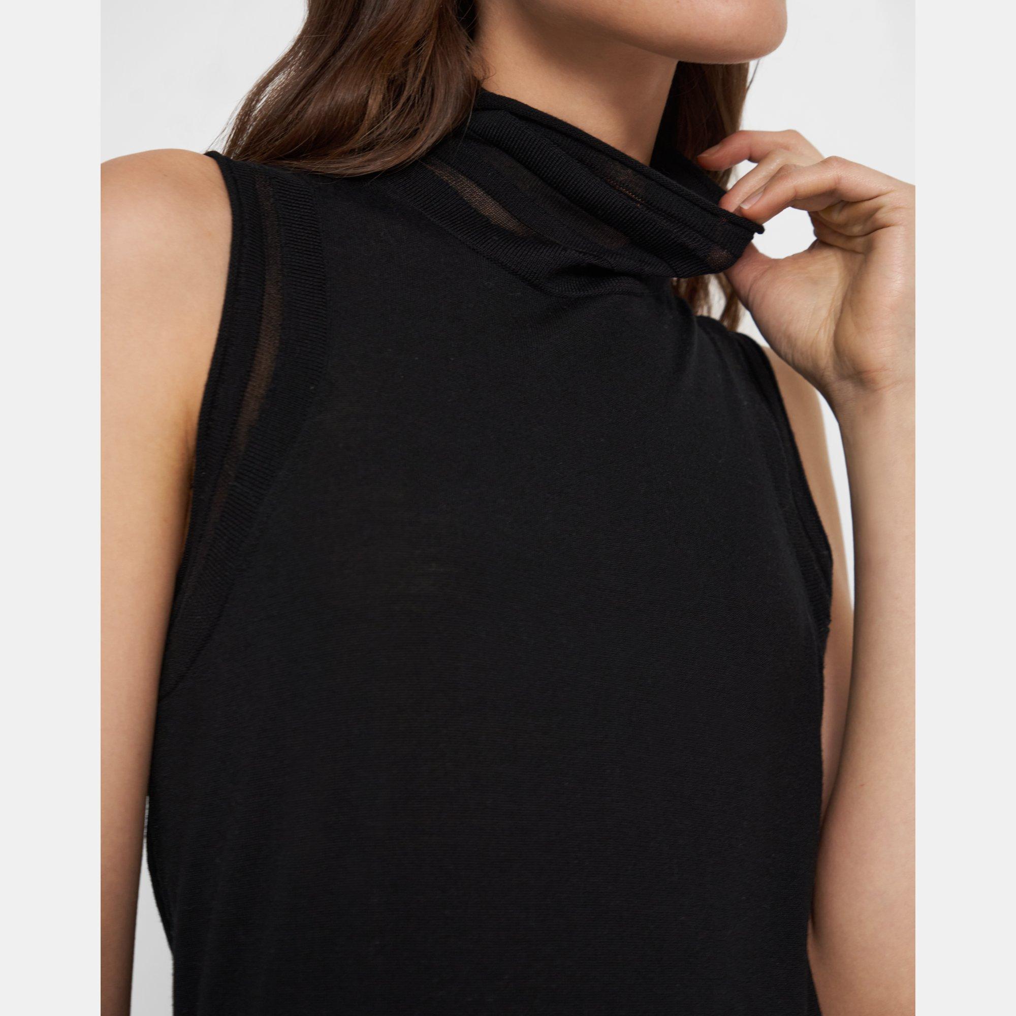 Sleeveless Turtleneck in Regal Wool