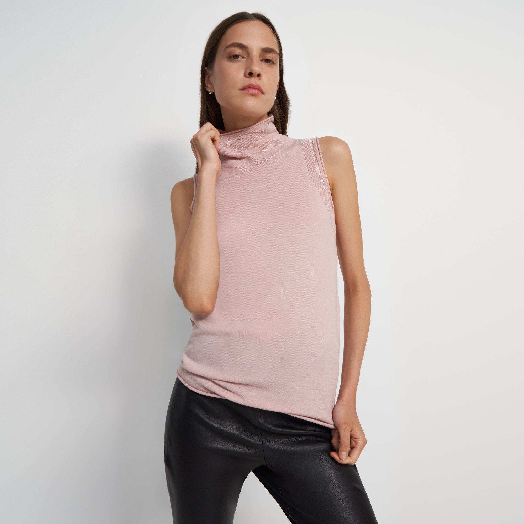 Sleeveless Turtleneck in Regal Wool