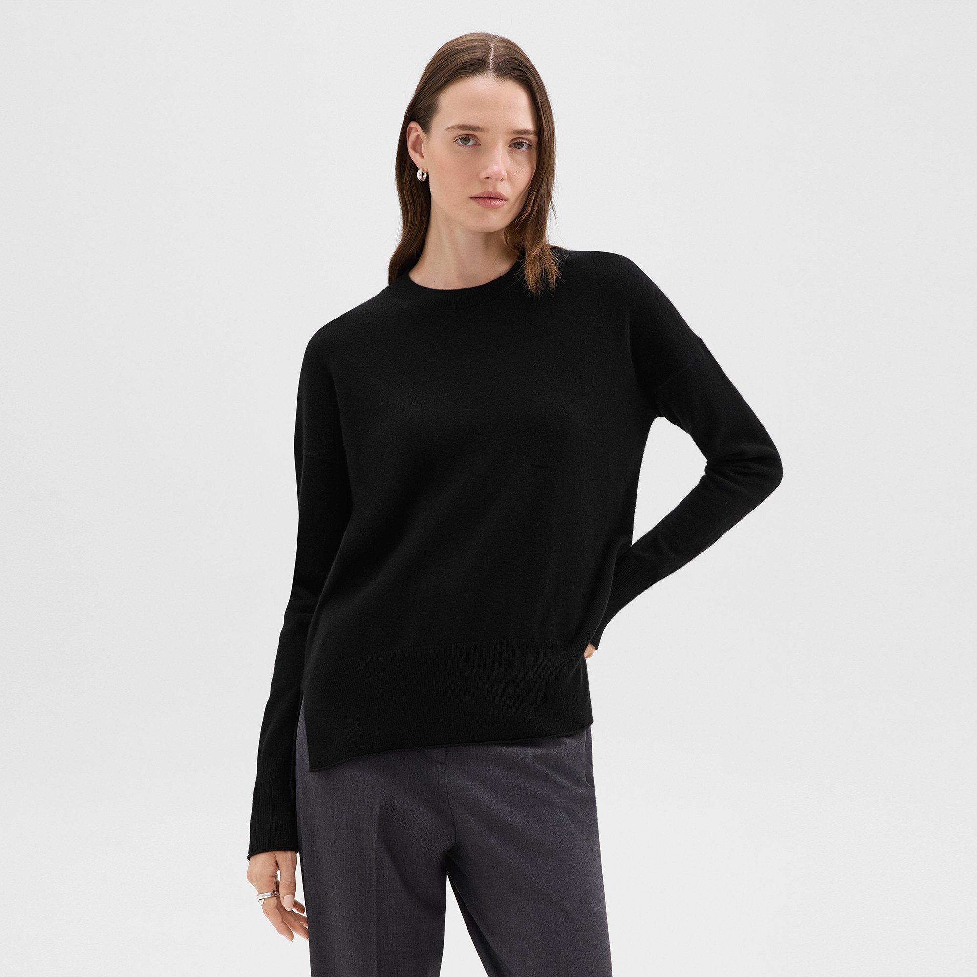 띠어리 Theory Karenia Sweater in Cashmere,BLACK