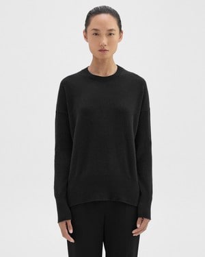 띠어리 Theory Karenia Sweater in Cashmere,BLACK