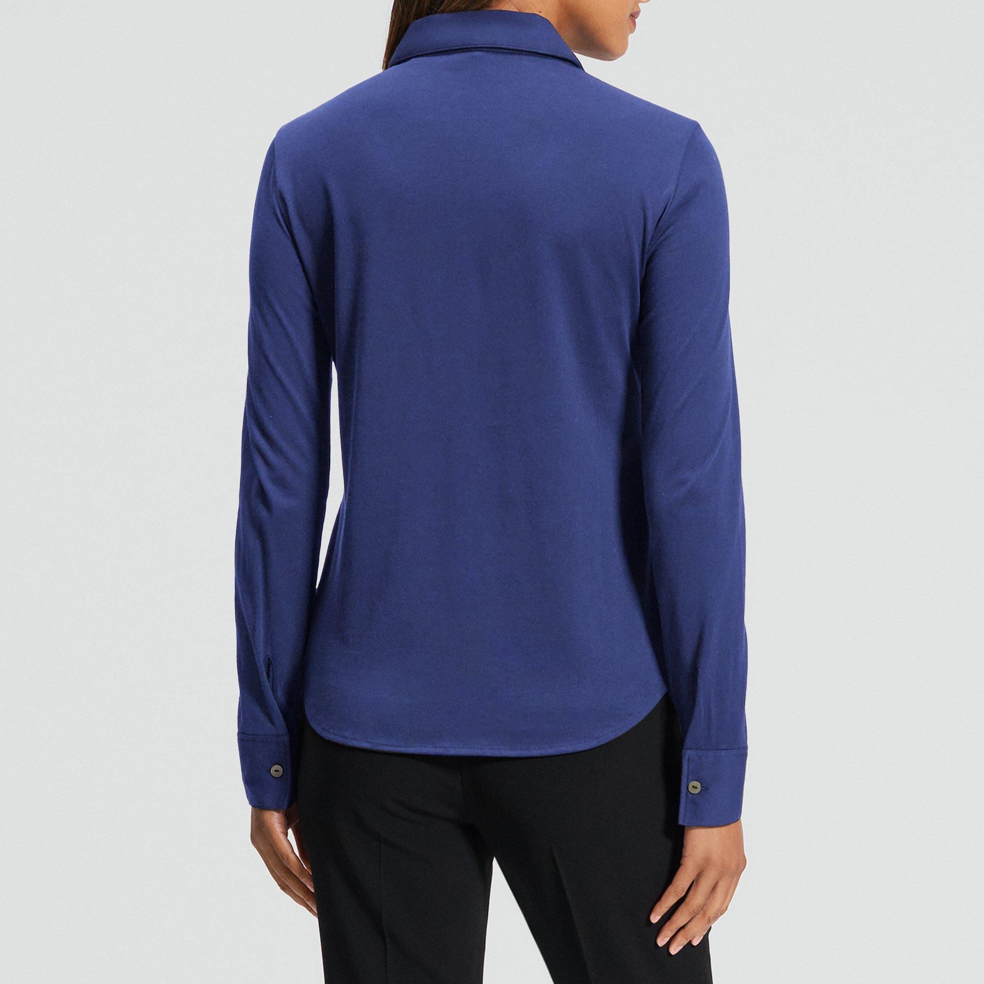 Button-Up Shirt in Organic Cotton Knit