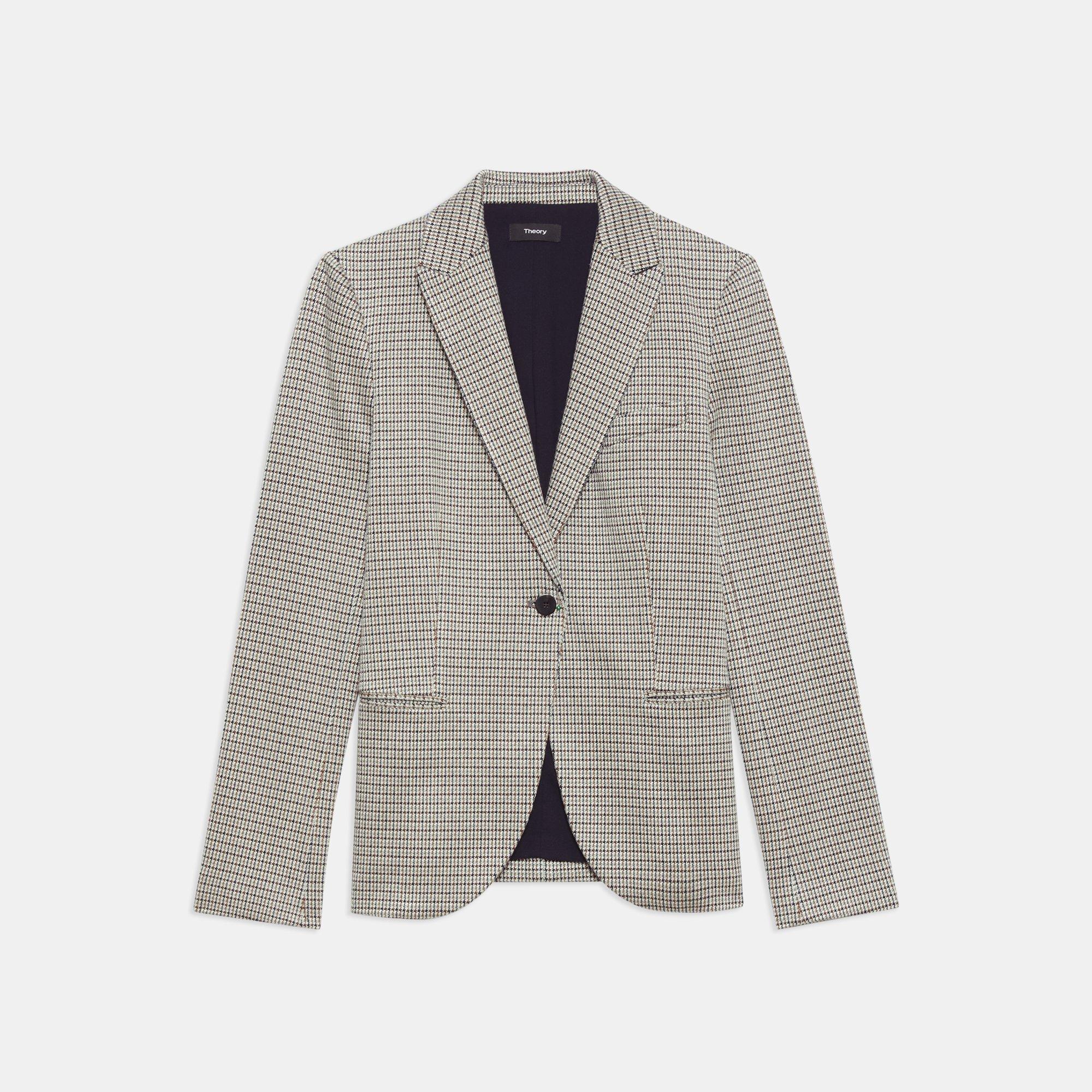 Staple Blazer in Houndstooth Eco Knit | Theory