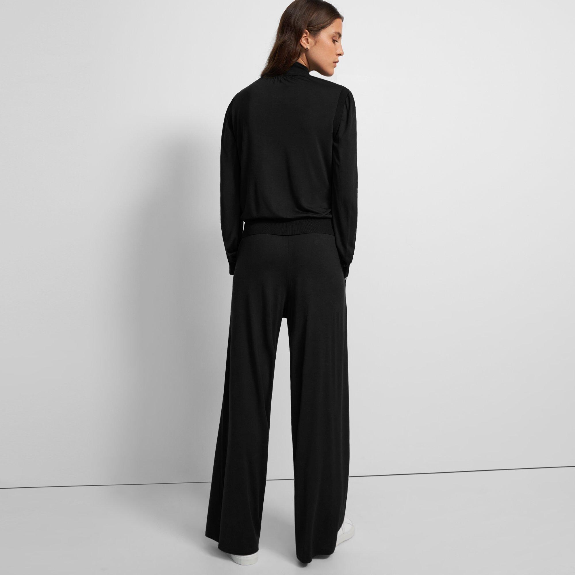 Modal-Silk Mock Neck Top | Theory