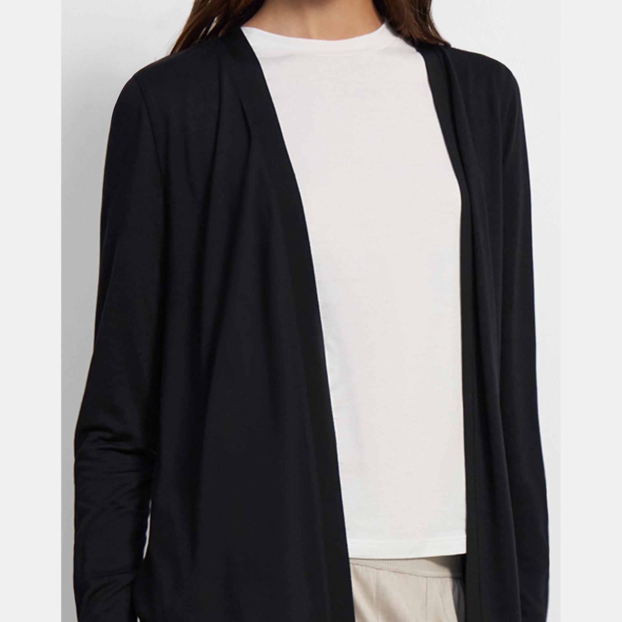 Step Hem Cardigan in Modal-Silk