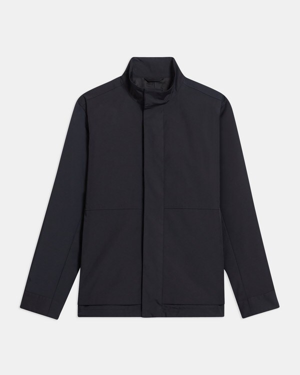 Stand-Collar Jacket in Water-Resistant Polyester