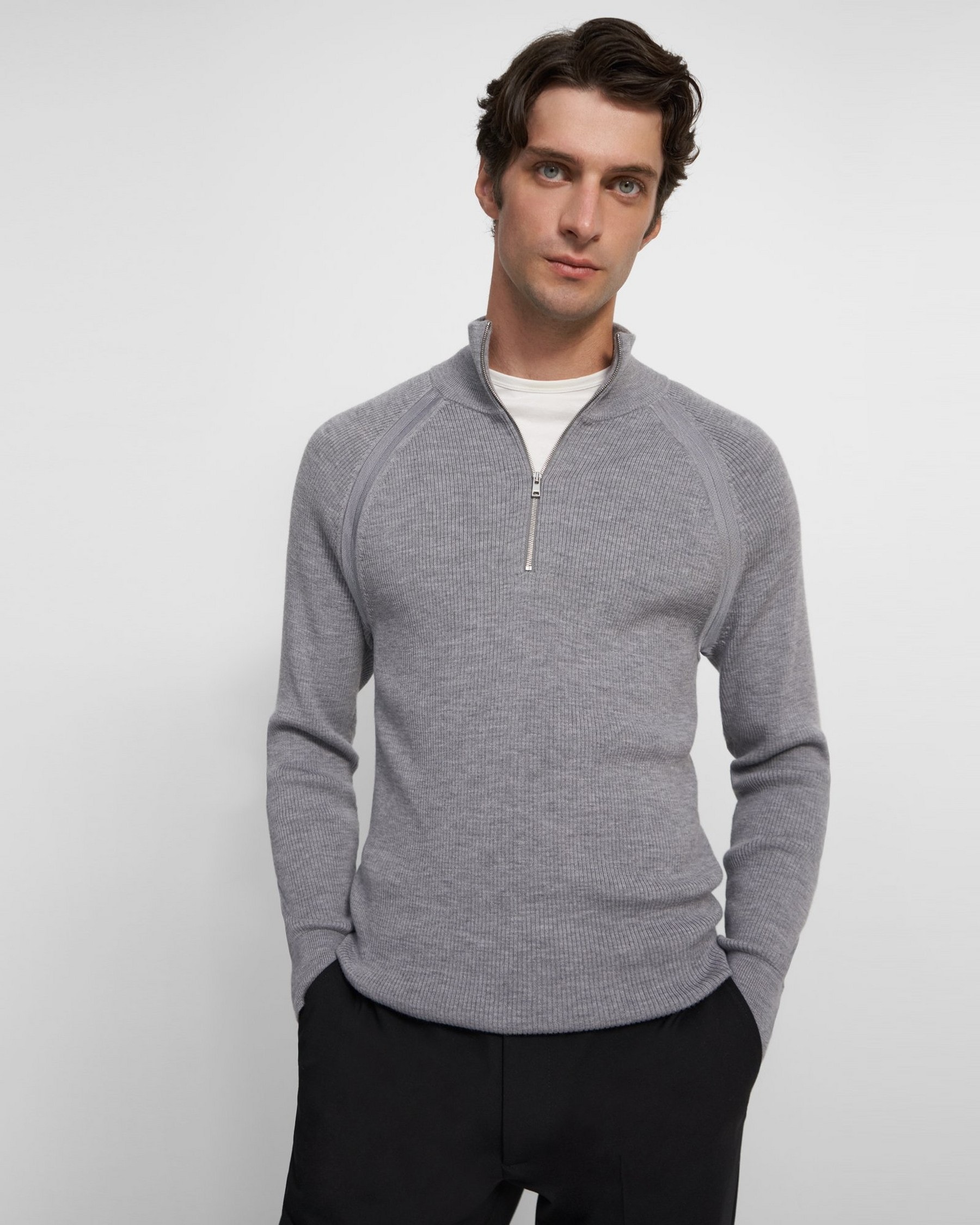 Quarter-Zip Sweater in Merino Wool