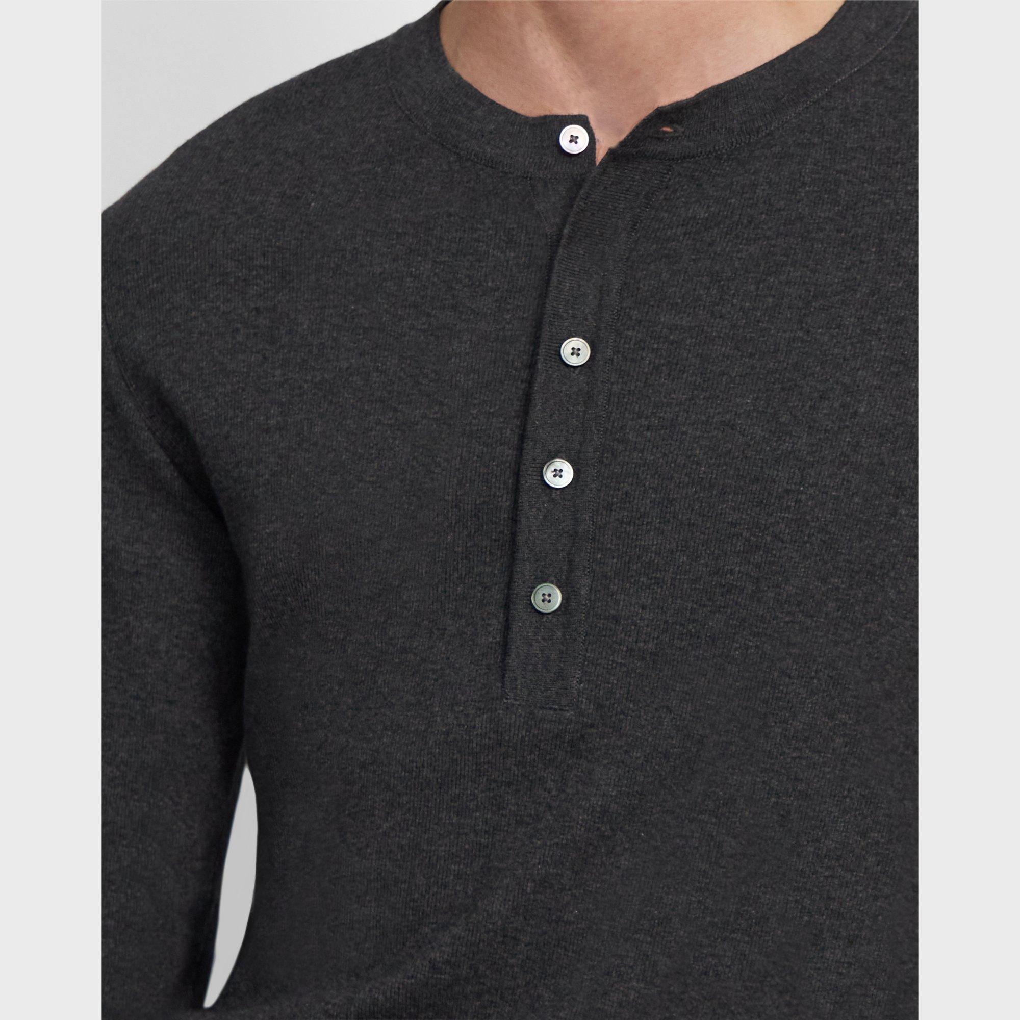 Henley Shirt in Ribbed Pima Cotton