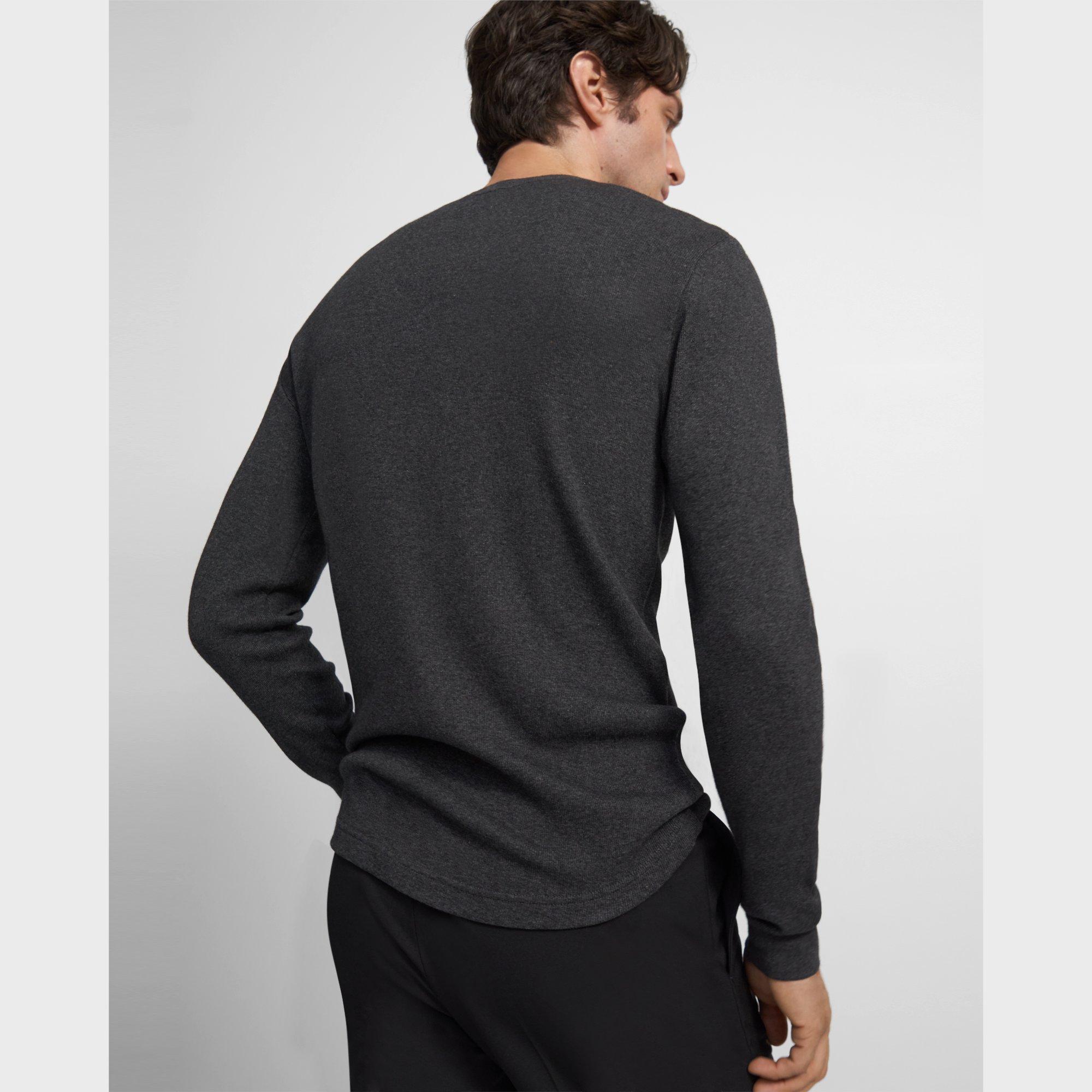 Henley Shirt in Ribbed Pima Cotton