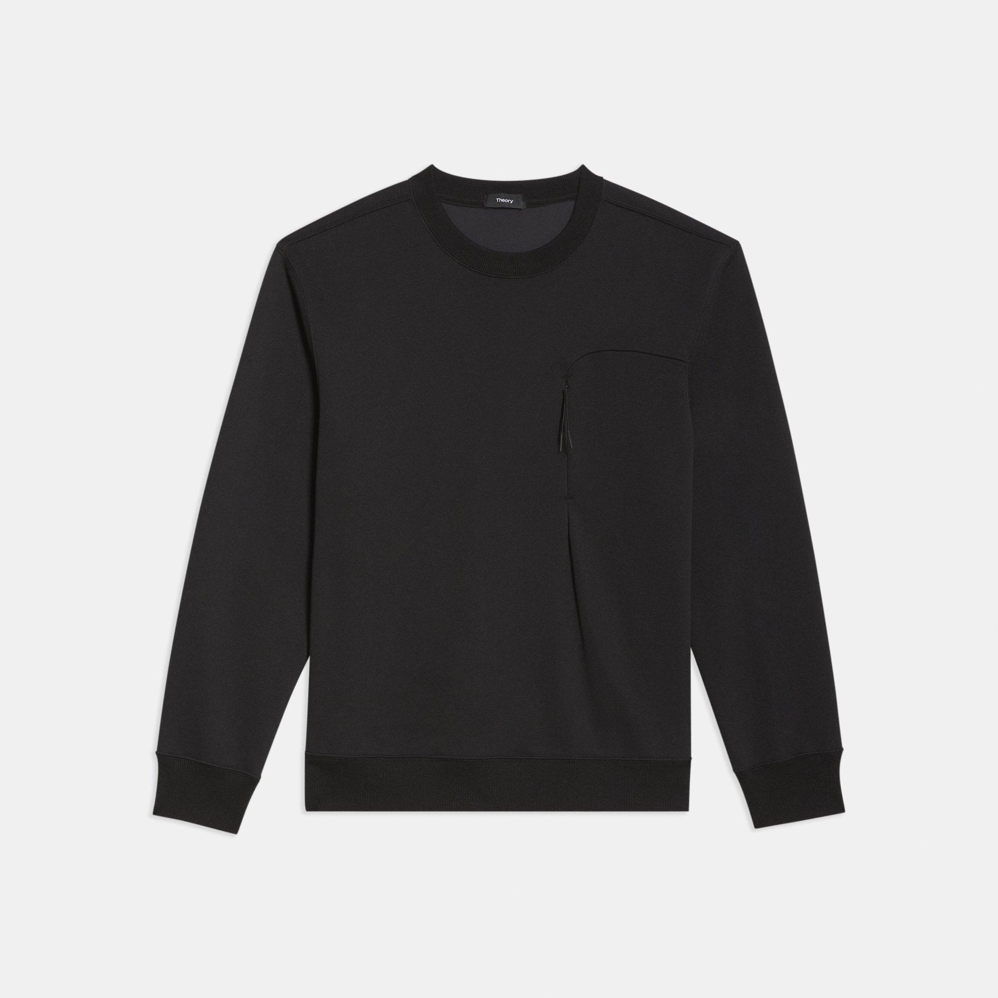 Zip-Pocket Sweatshirt in Tech Terry Cotton