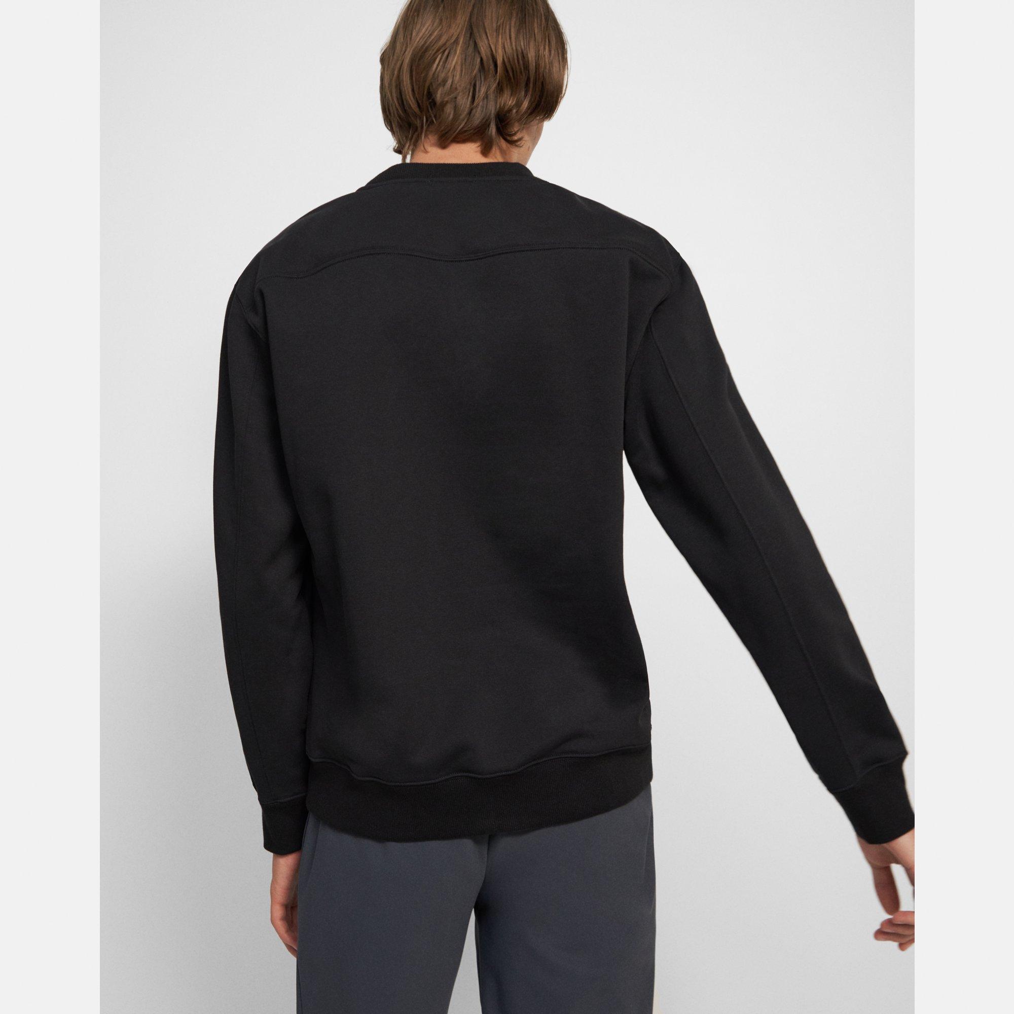 Zip-Pocket Sweatshirt in Tech Terry Cotton