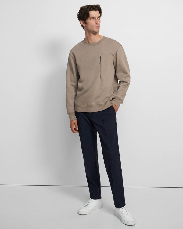 Zip-Pocket Sweatshirt in Tech Terry Cotton