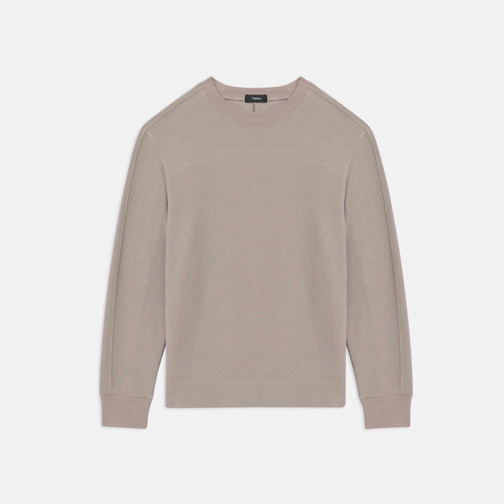 Crewneck Sweater in Ottoman Stitch Cotton