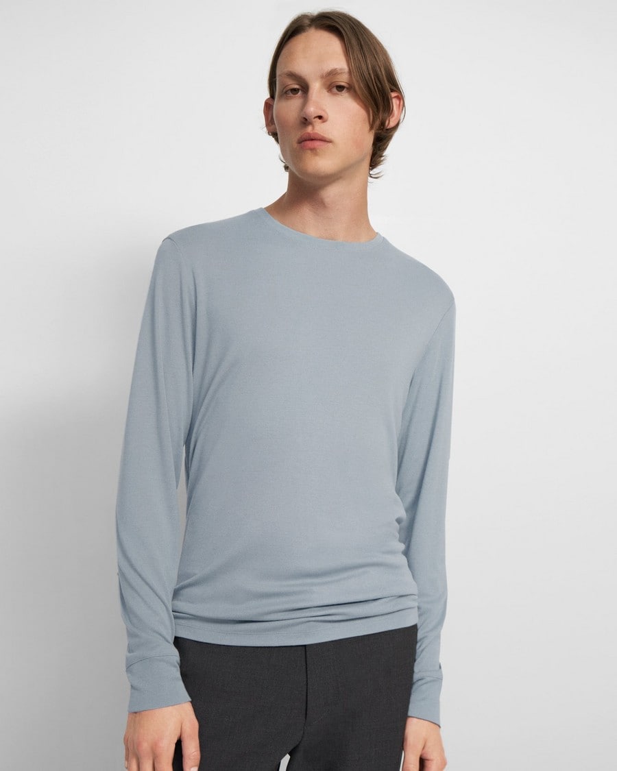 Essential Long-Sleeve Tee in Anemone Modal Jersey