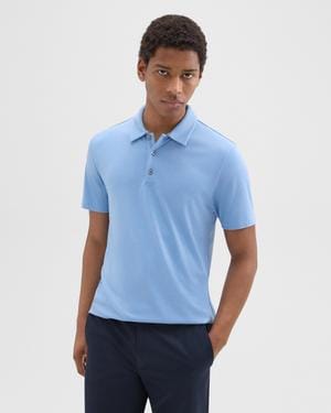 띠어리 Theory Bron Polo Shirt in Anemone Modal Jersey,POWDER BLUE