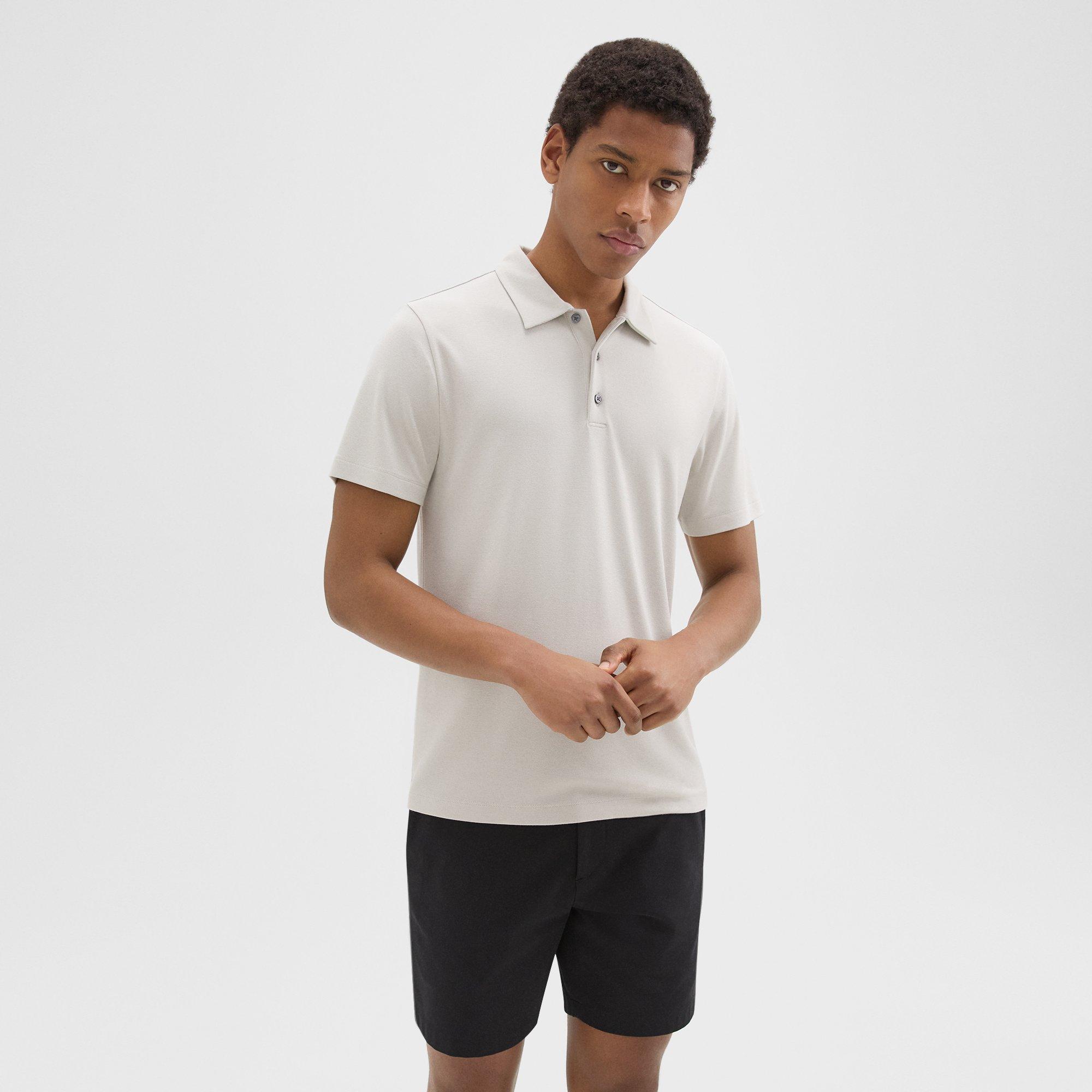 띠어리 Theory Bron Polo Shirt in Anemone Modal Jersey,LIMESTONE