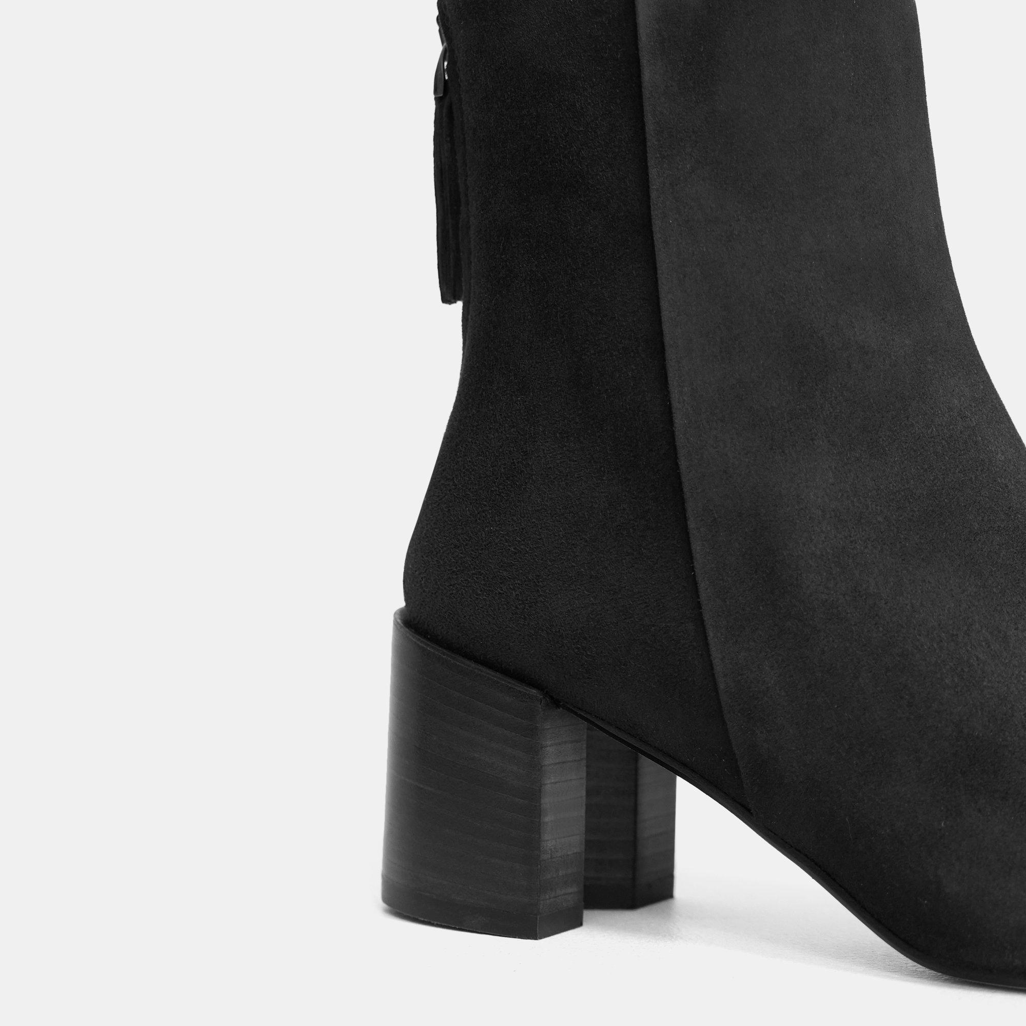 Block-Heel Bootie in Suede