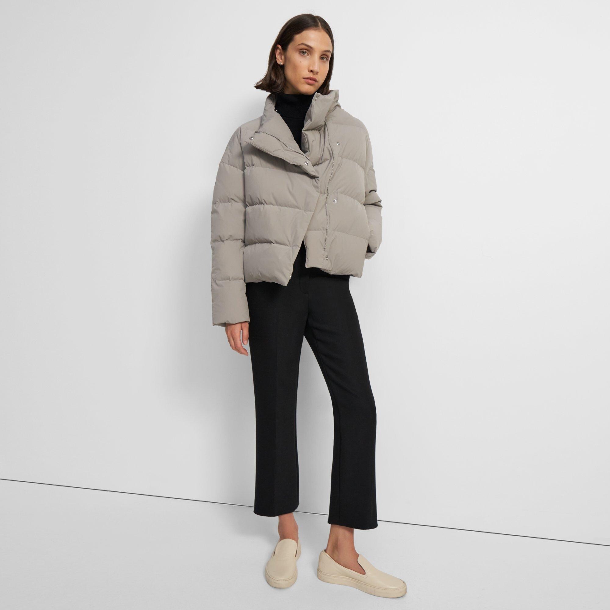 Paper Nylon Offset Puffer Jacket | Theory