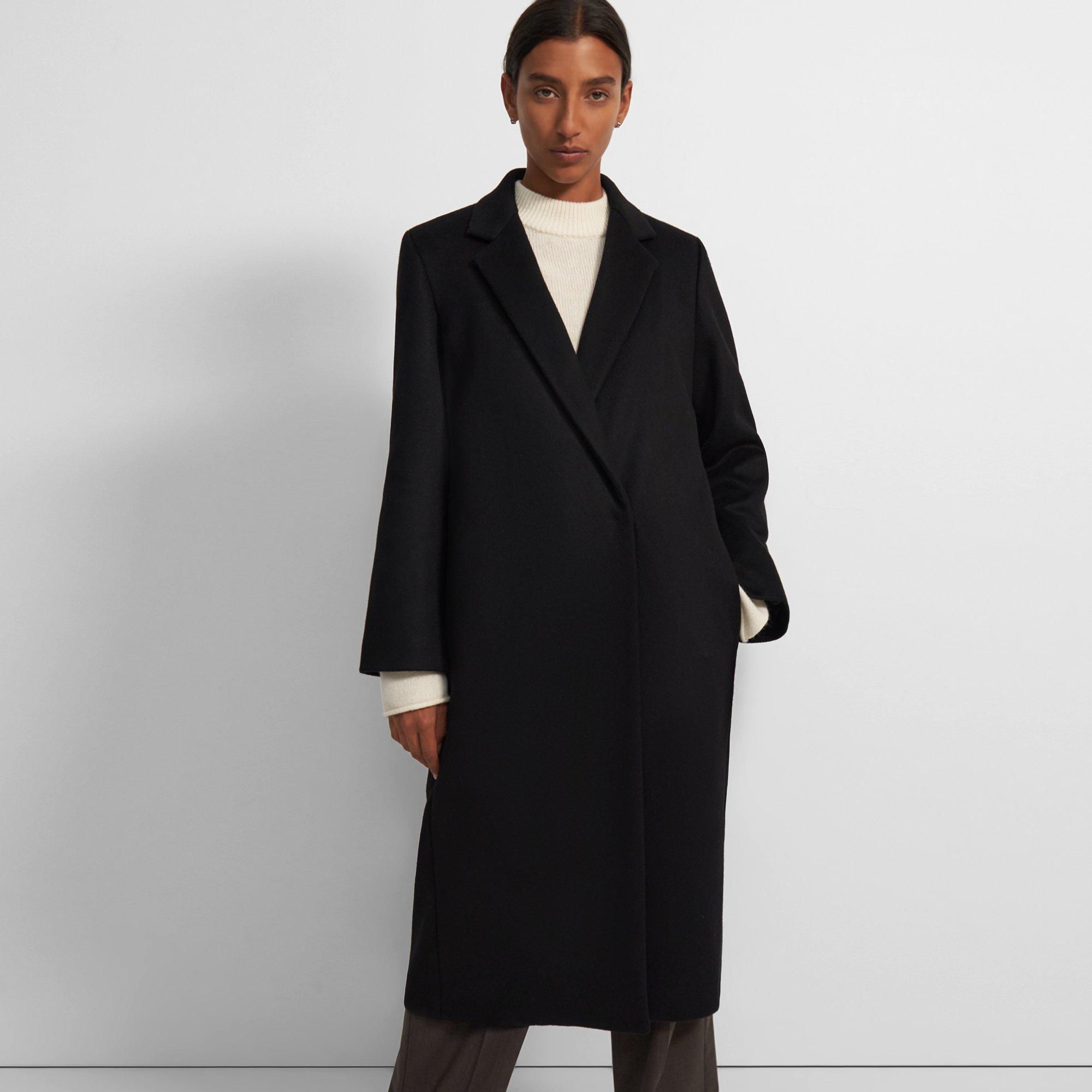 Long Double Breasted Coat in Cashmere