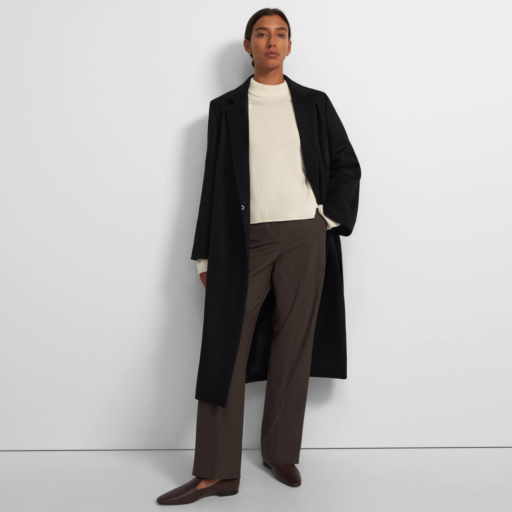 Long Double Breasted Coat in Cashmere