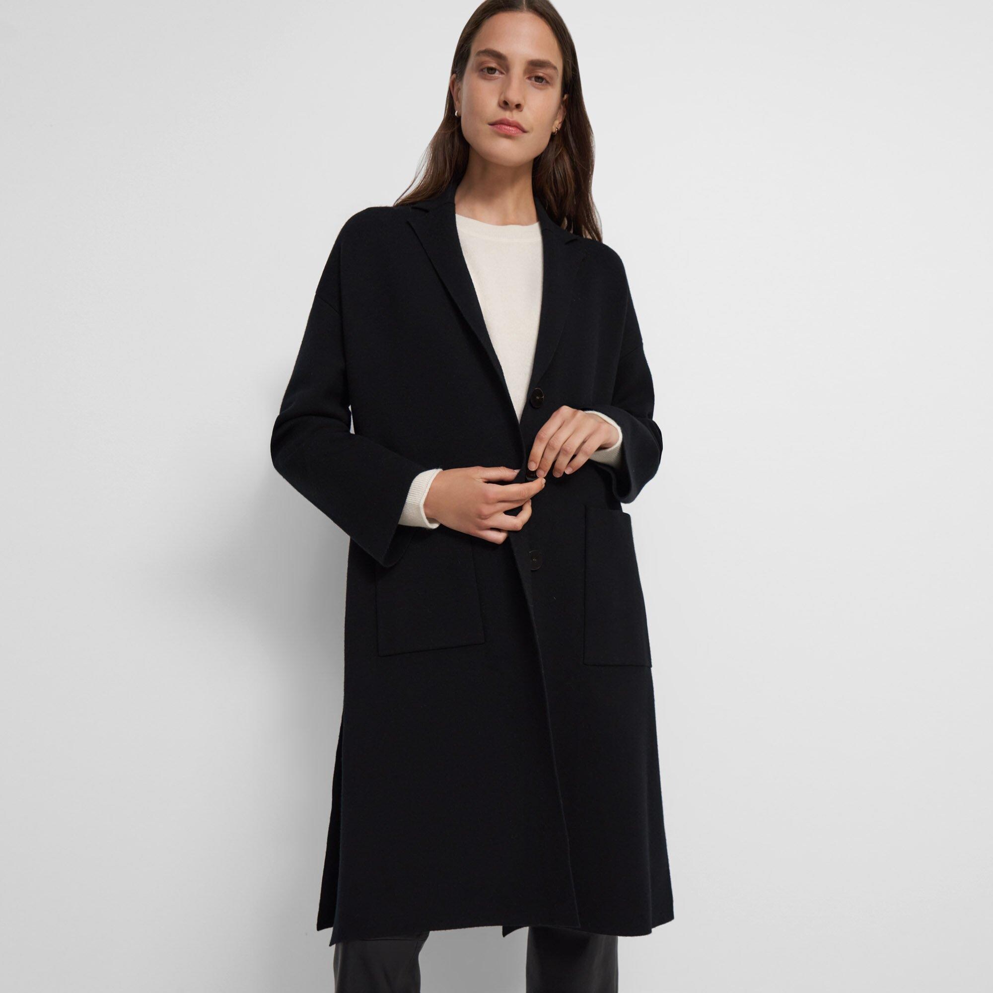 Empire Wool Drop-Shoulder Coat | Theory