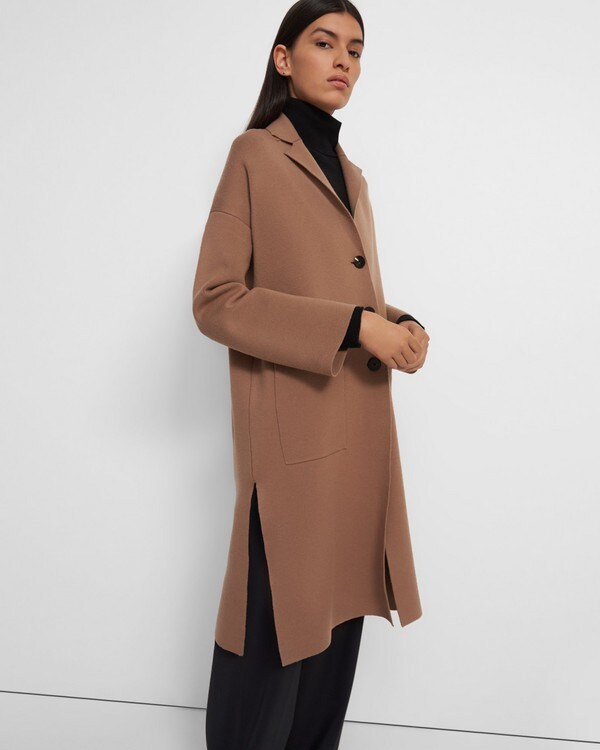 Drop-Shoulder Coat in Empire Wool