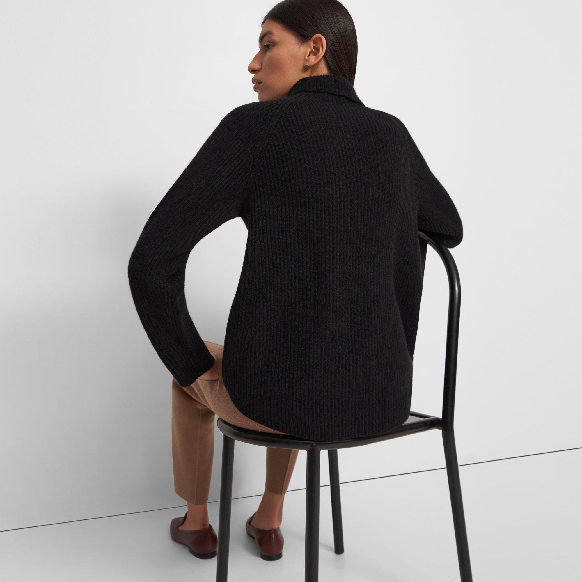 Cashmere Moving Rib Turtleneck Sweater | Theory