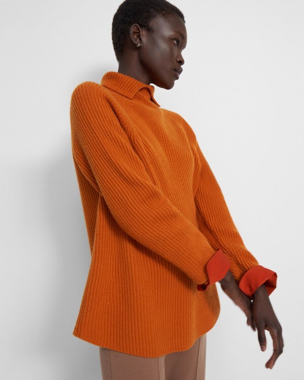 Moving Rib Turtleneck Sweater in Cashmere