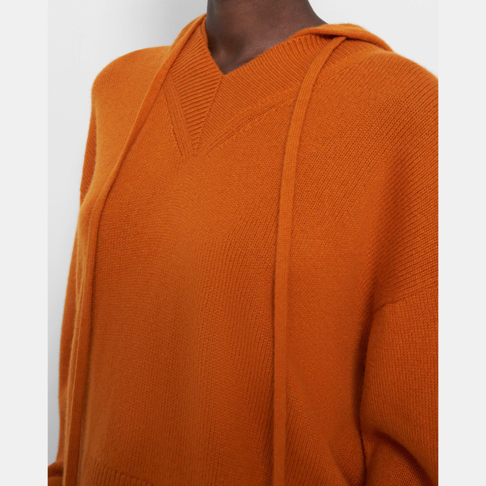 V-Neck Hoodie in Cashmere