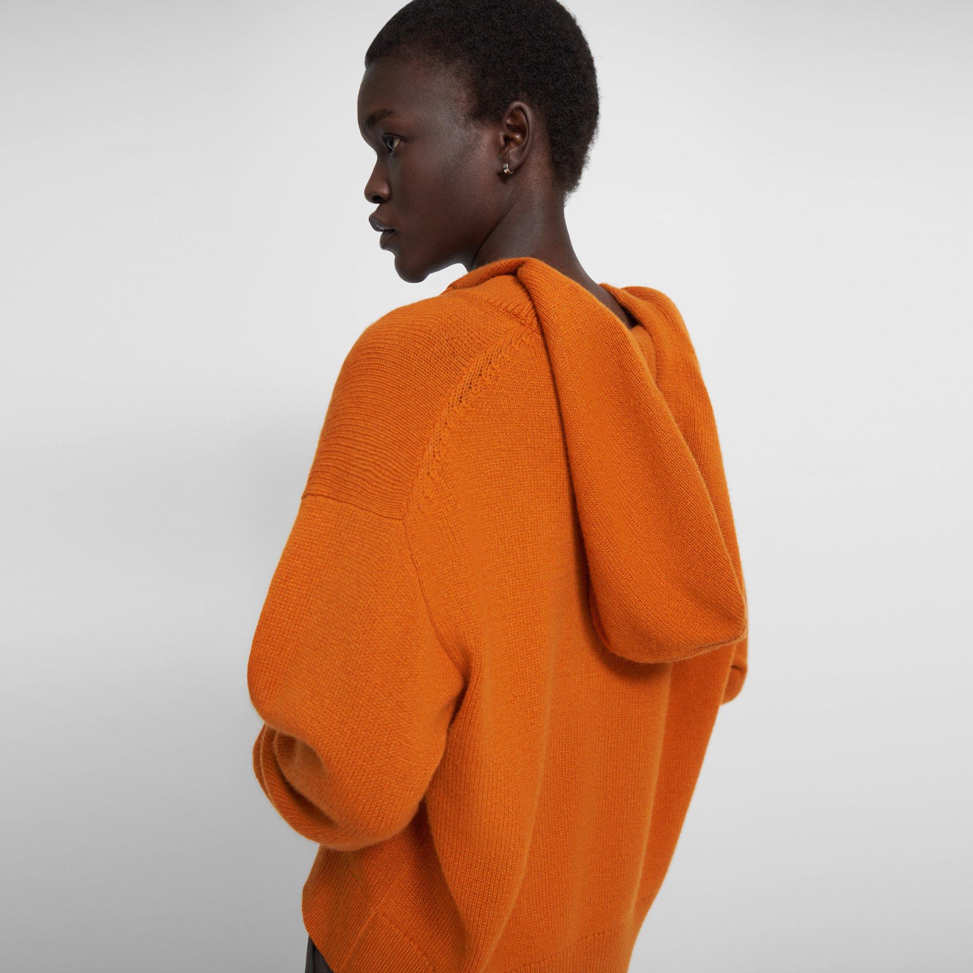 V-Neck Hoodie in Cashmere
