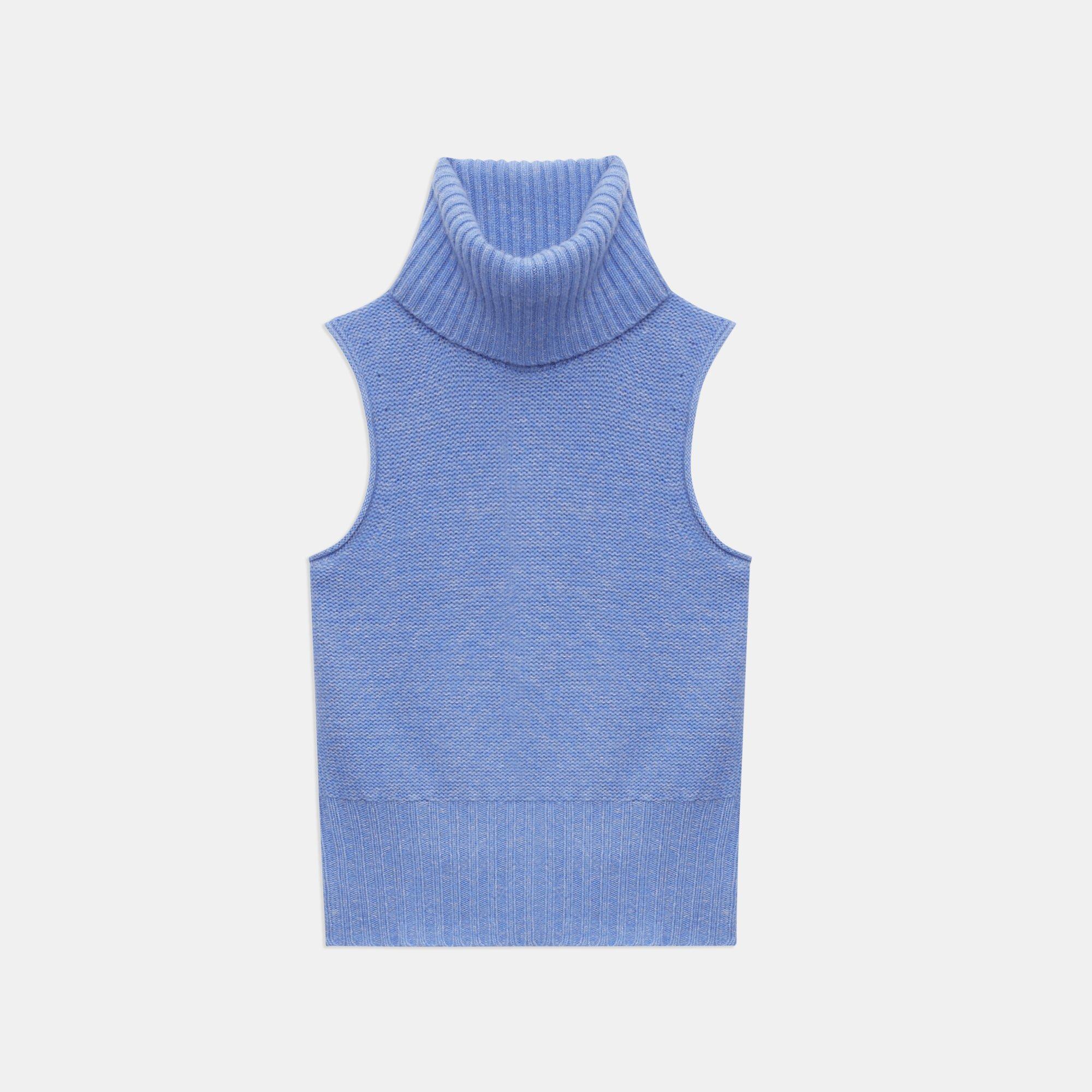 Sleeveless Turtleneck Sweater in Cashmere