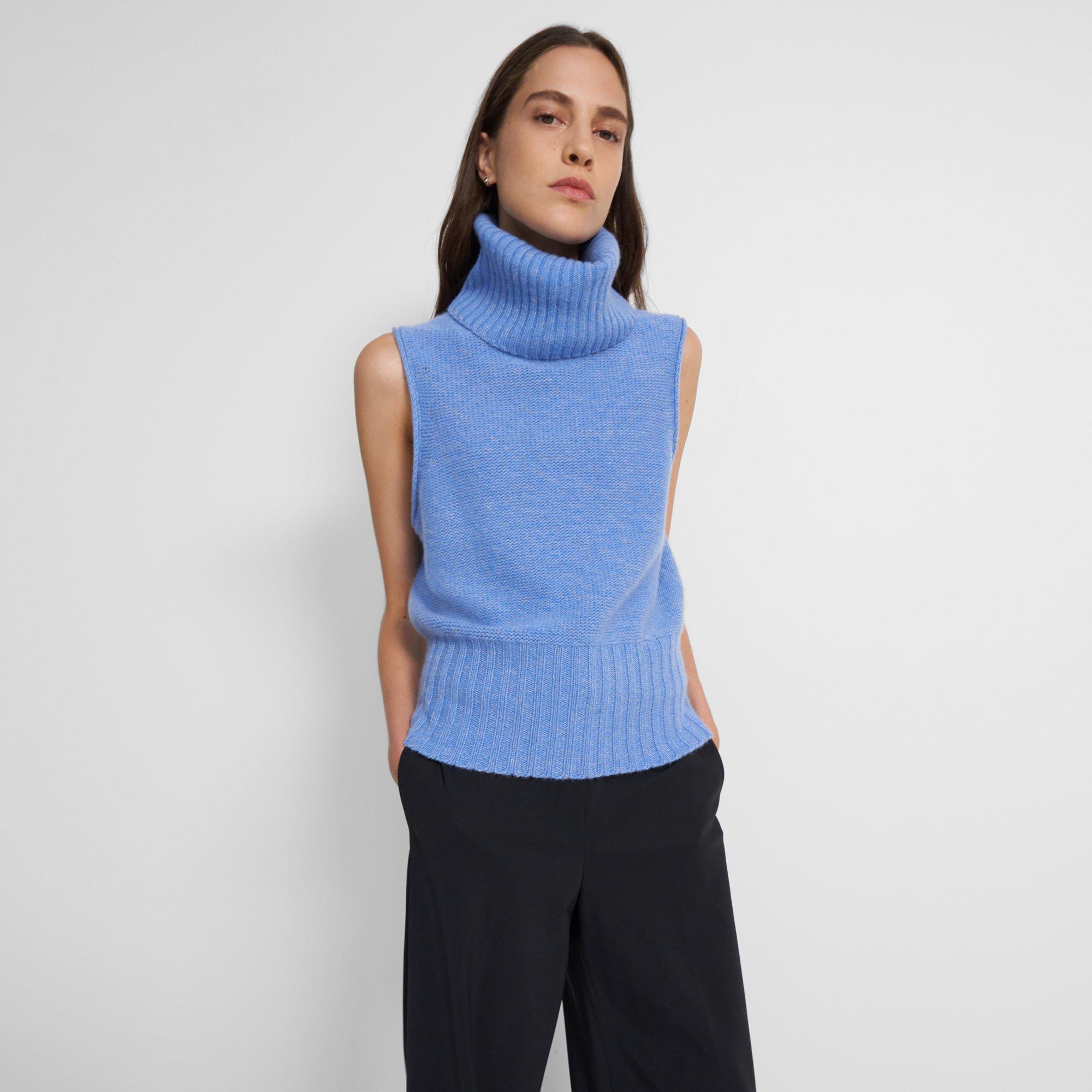 Sleeveless Turtleneck Sweater in Cashmere