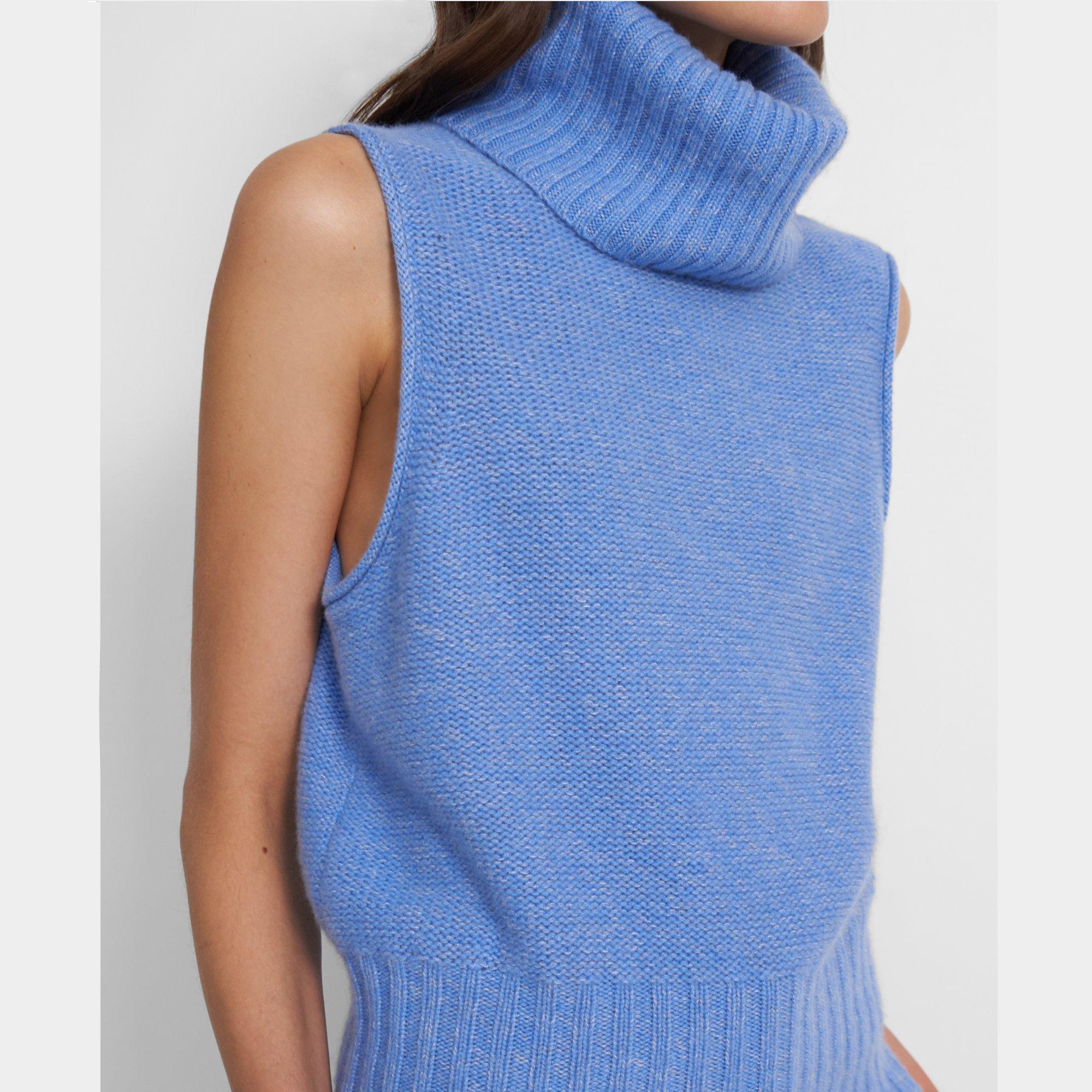 Sleeveless Turtleneck Sweater in Cashmere