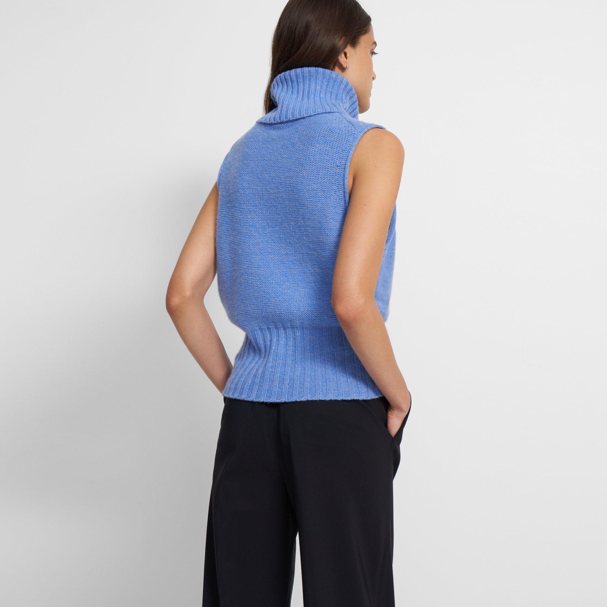 Sleeveless Turtleneck Sweater in Cashmere