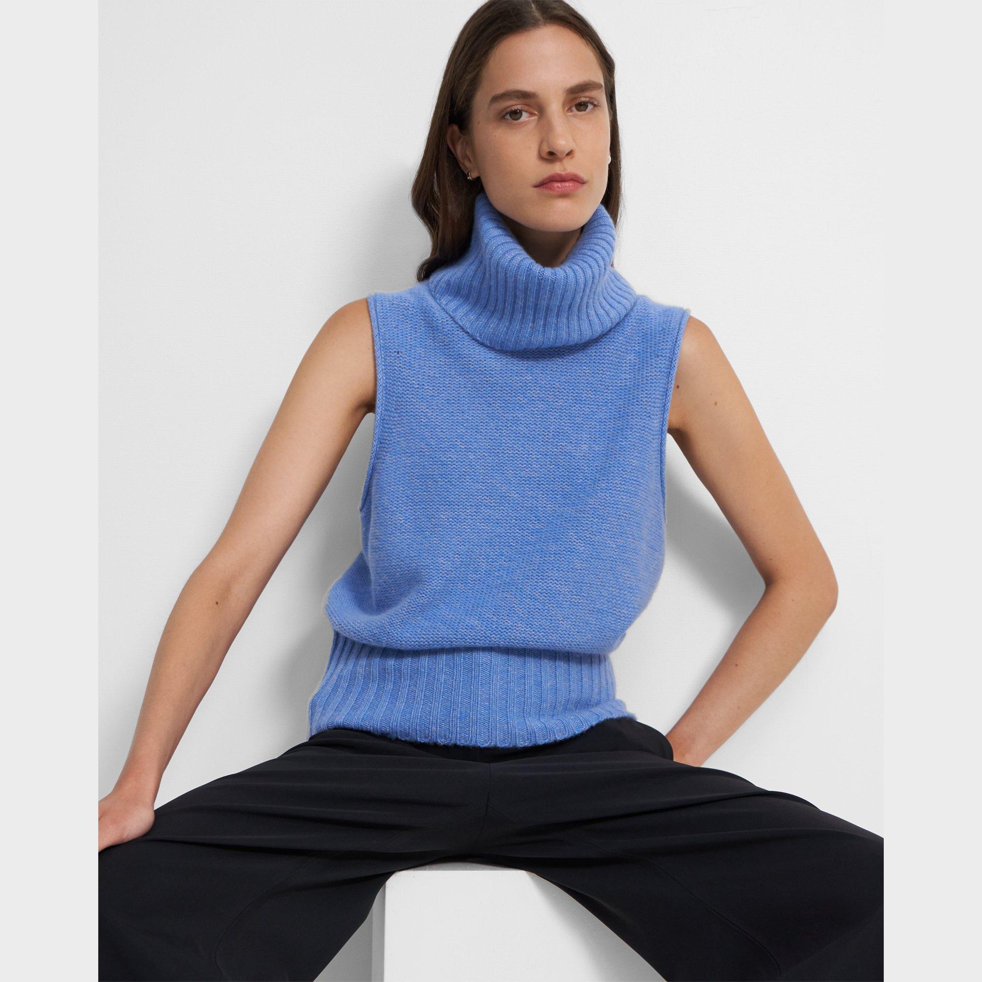 Sleeveless Turtleneck Sweater in Cashmere