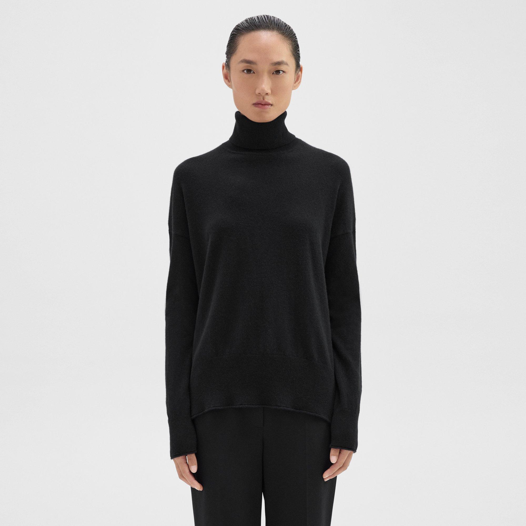 Black Cashmere Karenia Turtleneck Sweater | Theory