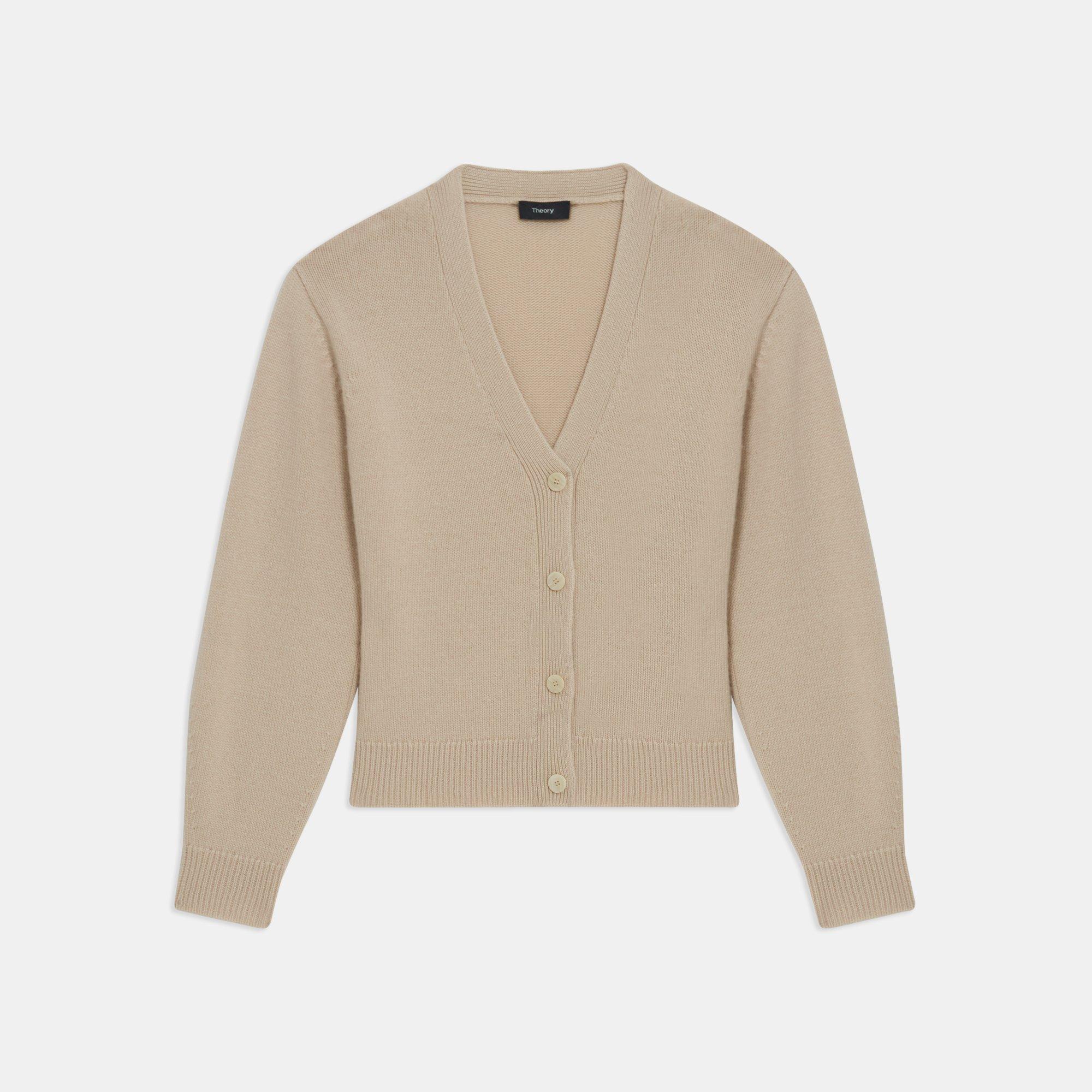 ★★ ★★ Our cashmere v-neck cardigan T22E7KCD CASHMERE V-NECK CARDIGAN - GRAY MÉLANGE | COS