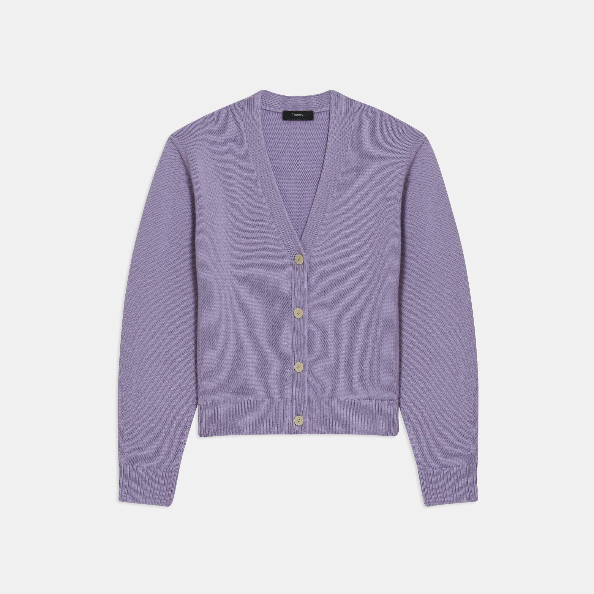 Lilac cashmere cardigan best sale