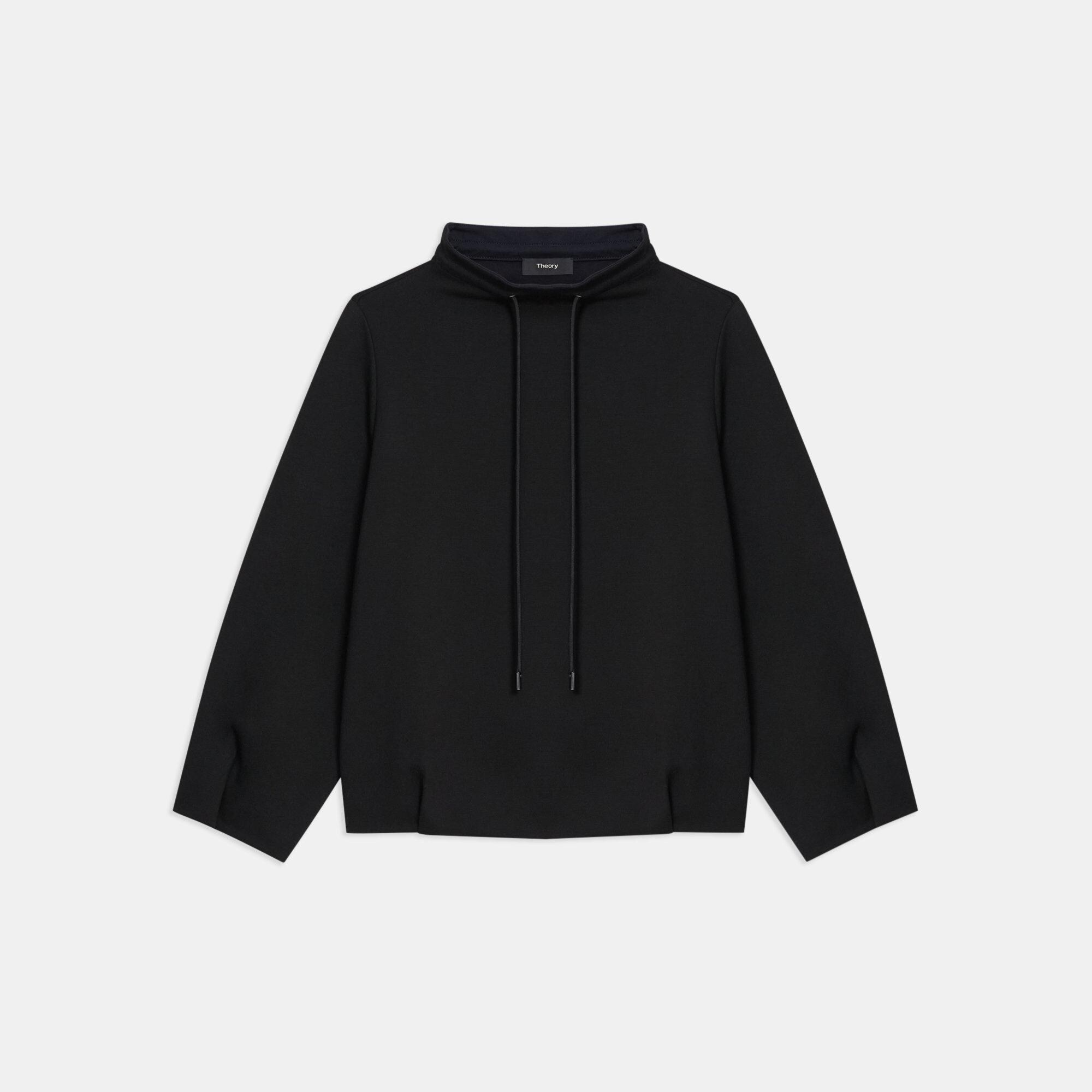 DoubleKnit Jersey Drawstring Pullover Theory Outlet