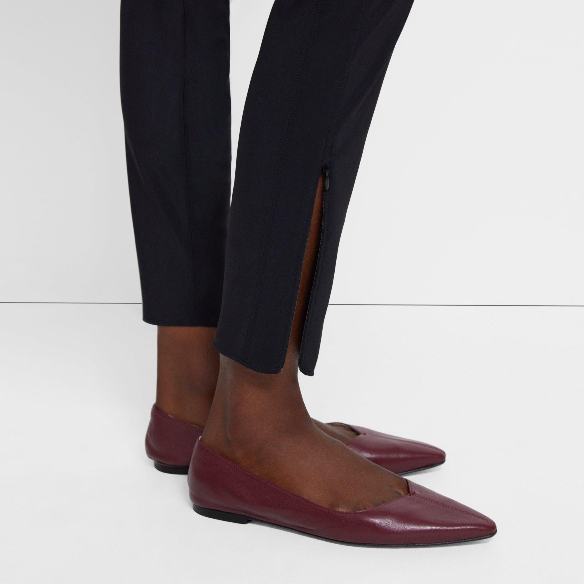 Seamed Slit Legging in Precision Ponte